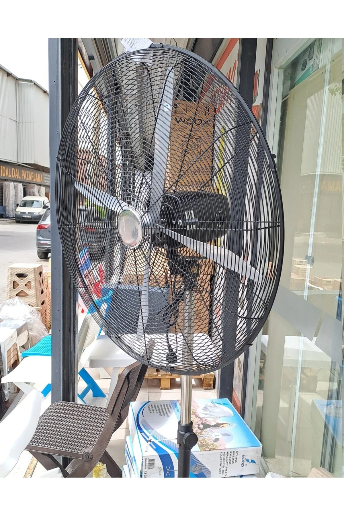 Sanayi Tipi Vantilatör Battal boy Metal Ayaklı Pervane 75cm Açık hava cafe restoran hava vantilatörü