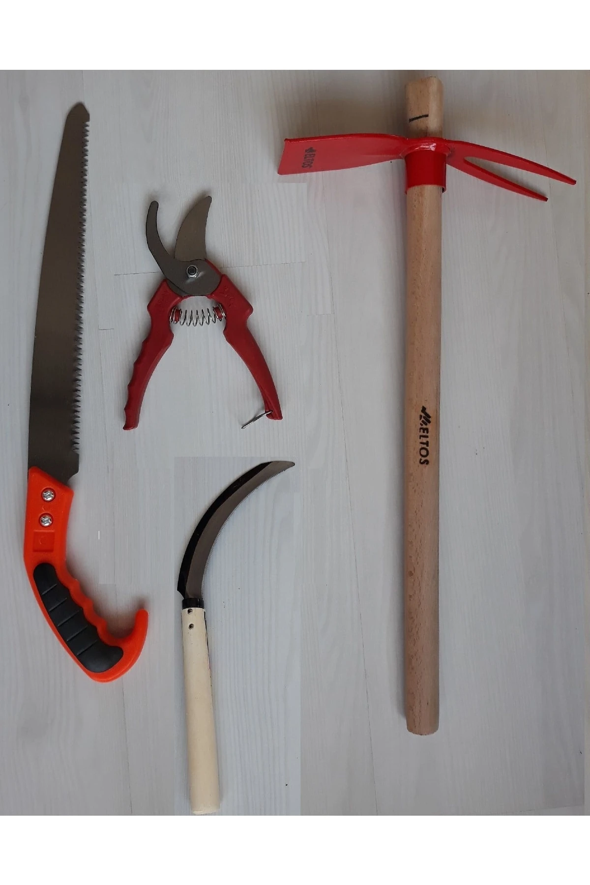 Bahçe Budama Kesme Makası Ot Orak Saplı Çapa Lazer Kesim Testere