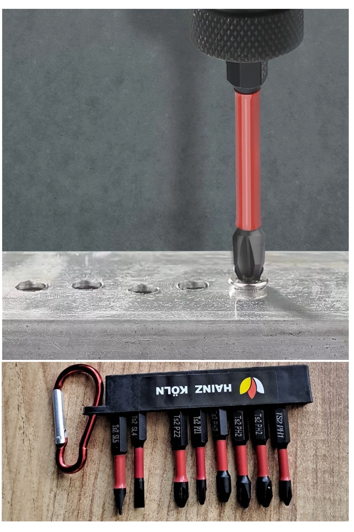 Bits Uç Matkap Ucu Tornavida Ucu Vidalama Ucu Yıldız Profesyonel 10 Lu Ph2 Pz2 Anahtarlıklı