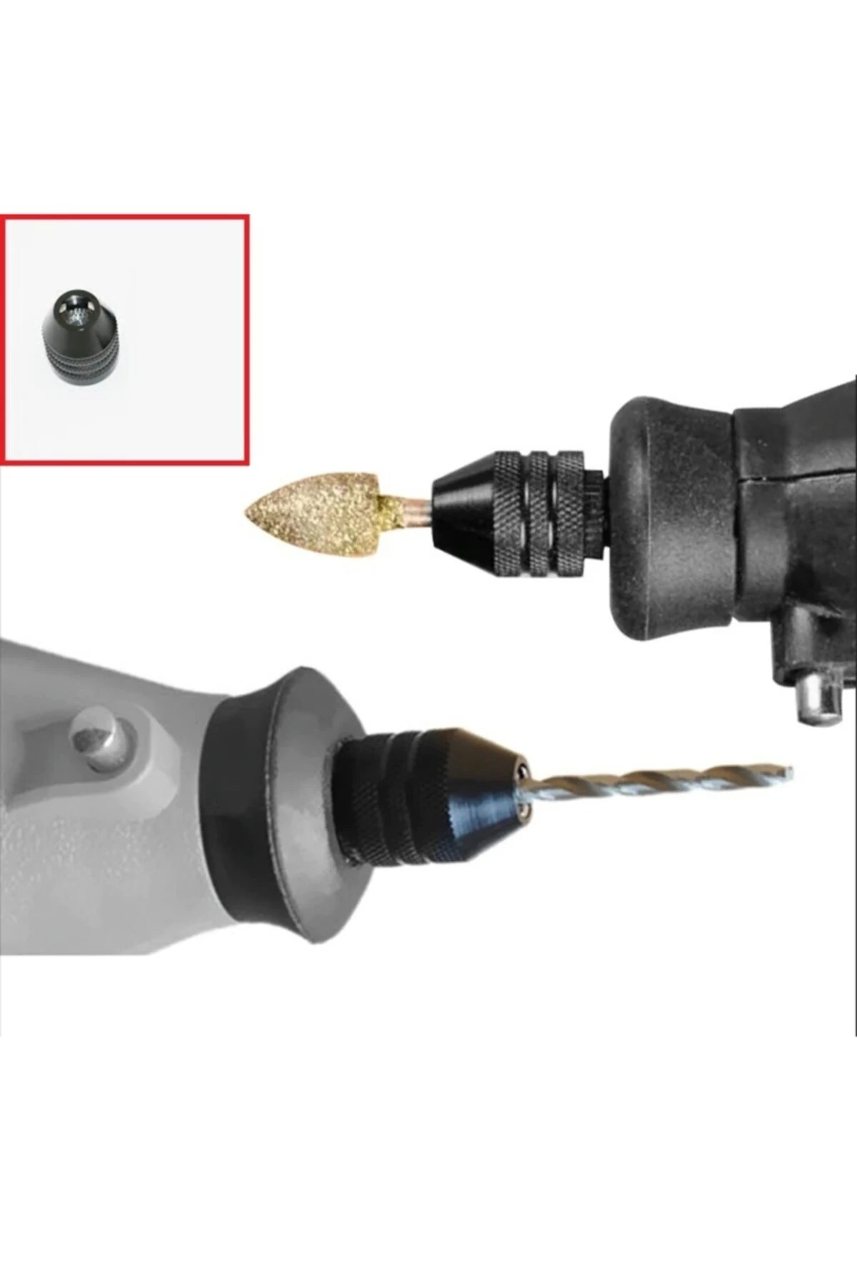 Atlas 135 G Mini Taşlama Gravür Makinası Mandren Att 135 G Kısa Kuyruk Otomatik Mandrel 3 Çeneli