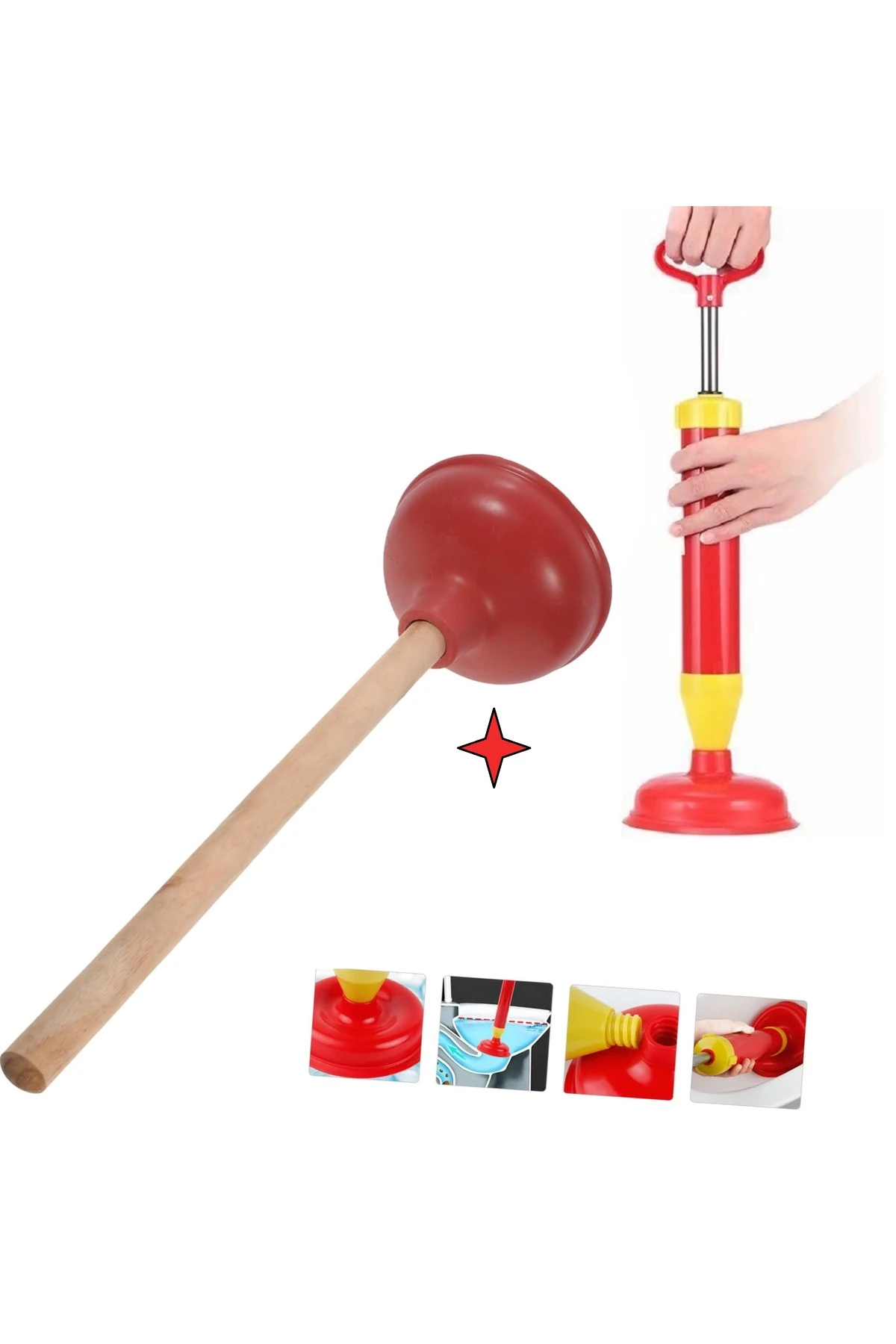 Klozet sifon Banyo evye vakum pompası kaucuk başlık güçlü vakum pompa küvet tıkanık açma pompa 3lü