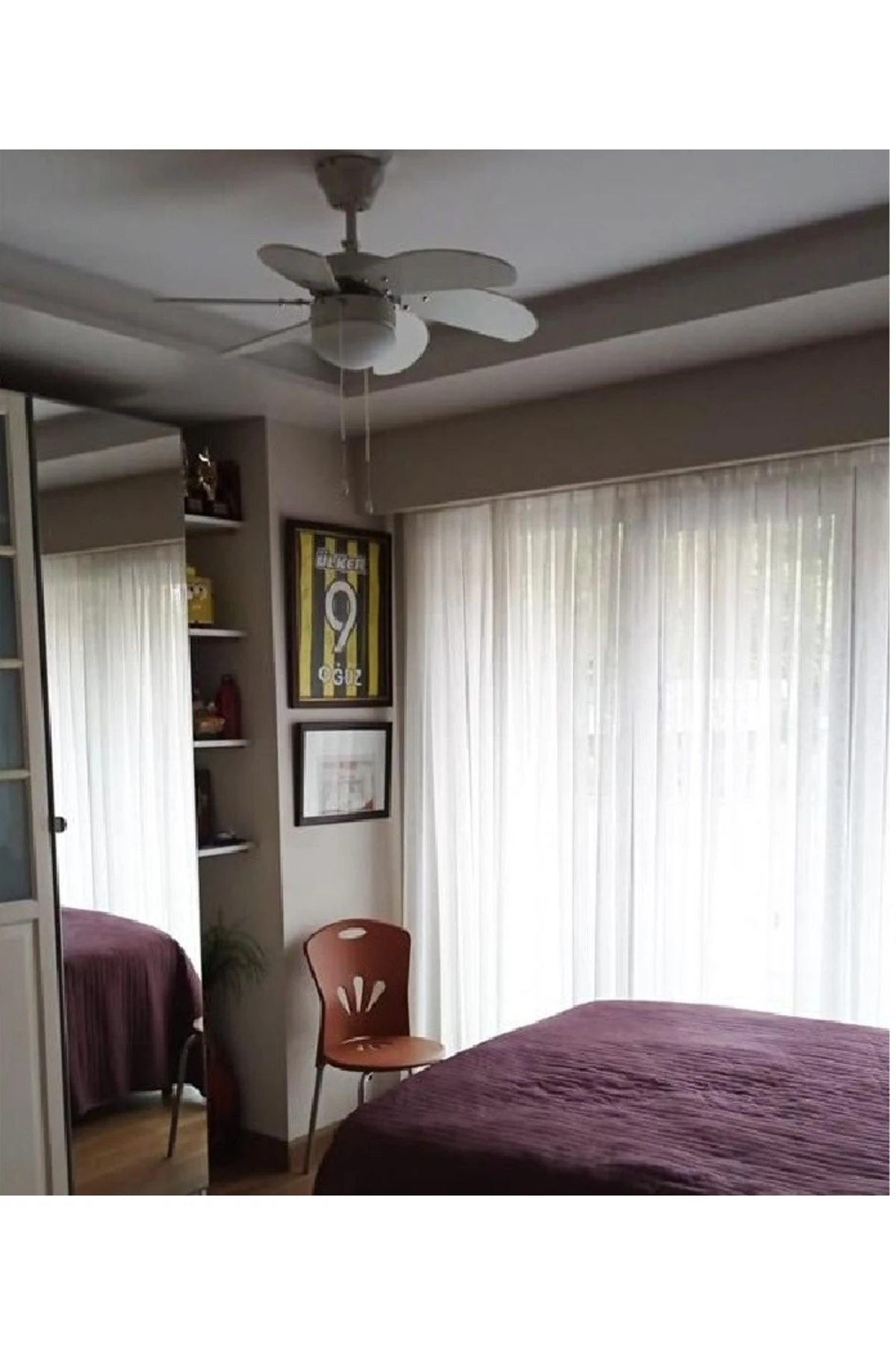 Tavan Vantilatörü 6 kanatlı Aydınlatmalı beyaz 76cm Tavan Pervanesi