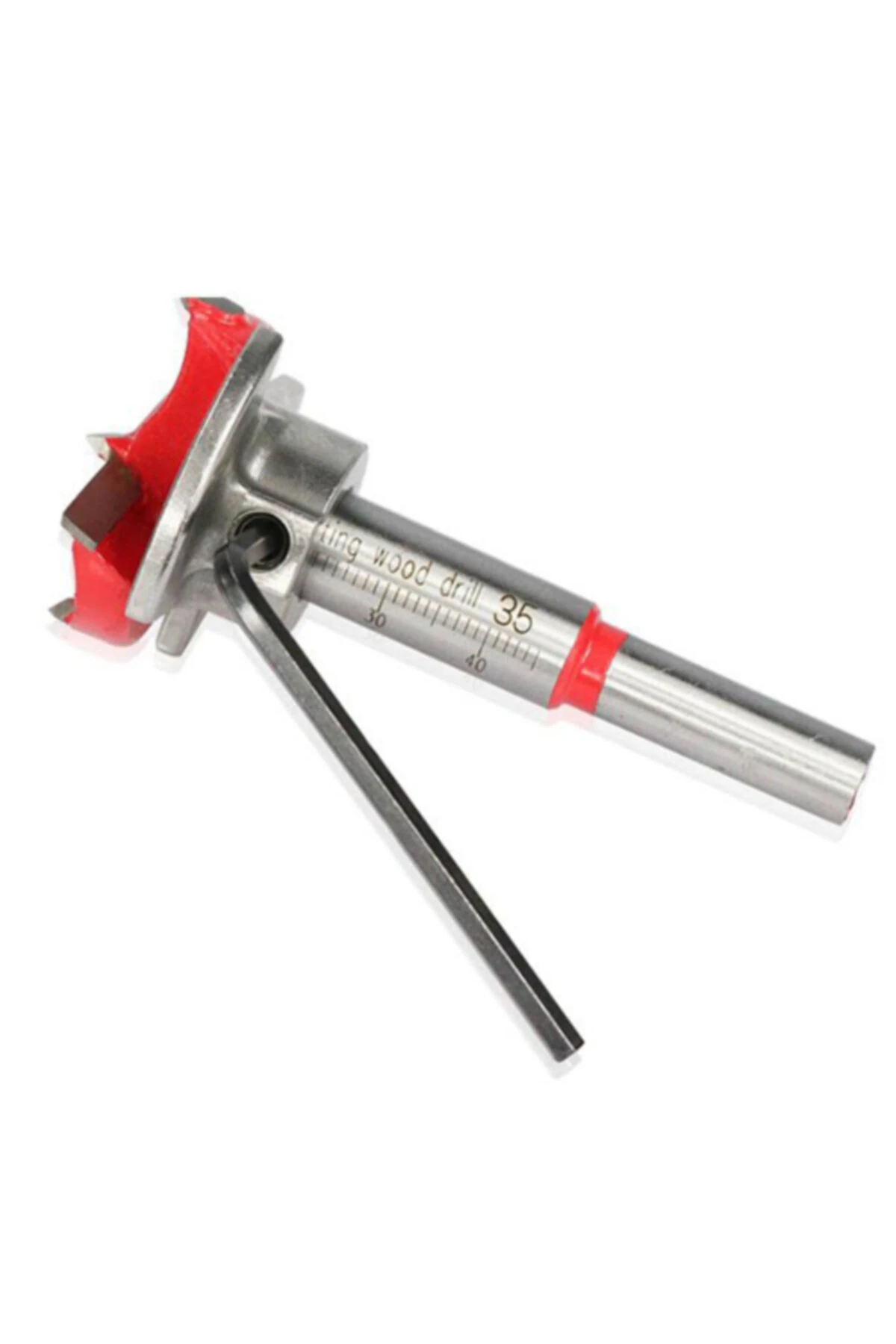 Ahşap Freze Ucu 15mm Panç Karot Stoperli Matkap Yuvarlak Açma Bıçağı Derinlik Ayarlı Panc Bıçak