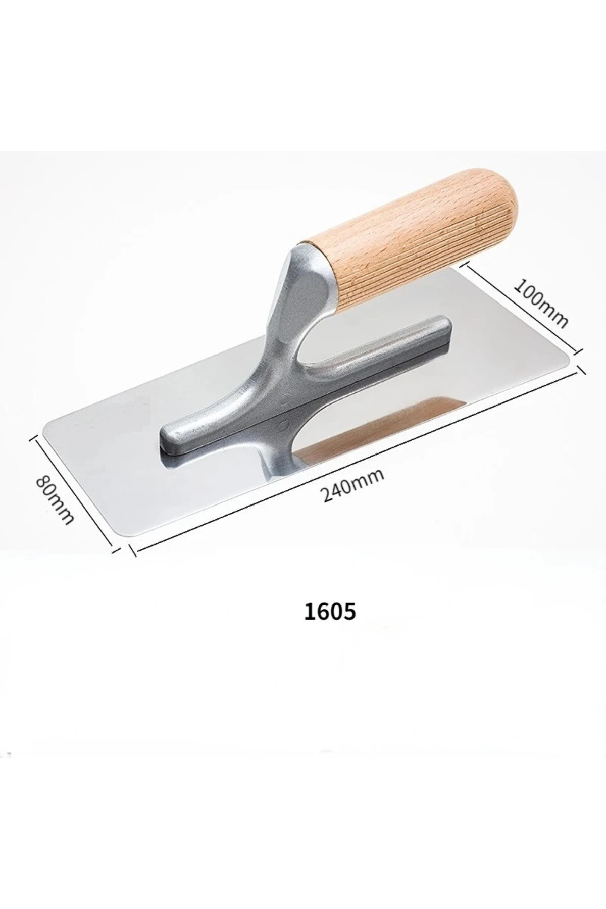 Alçı Kaleterasit Malası Ahşap Saplı Çelik Sıyırma Düzeltme Temizleme Sıvacı Harç Sonlama Malası