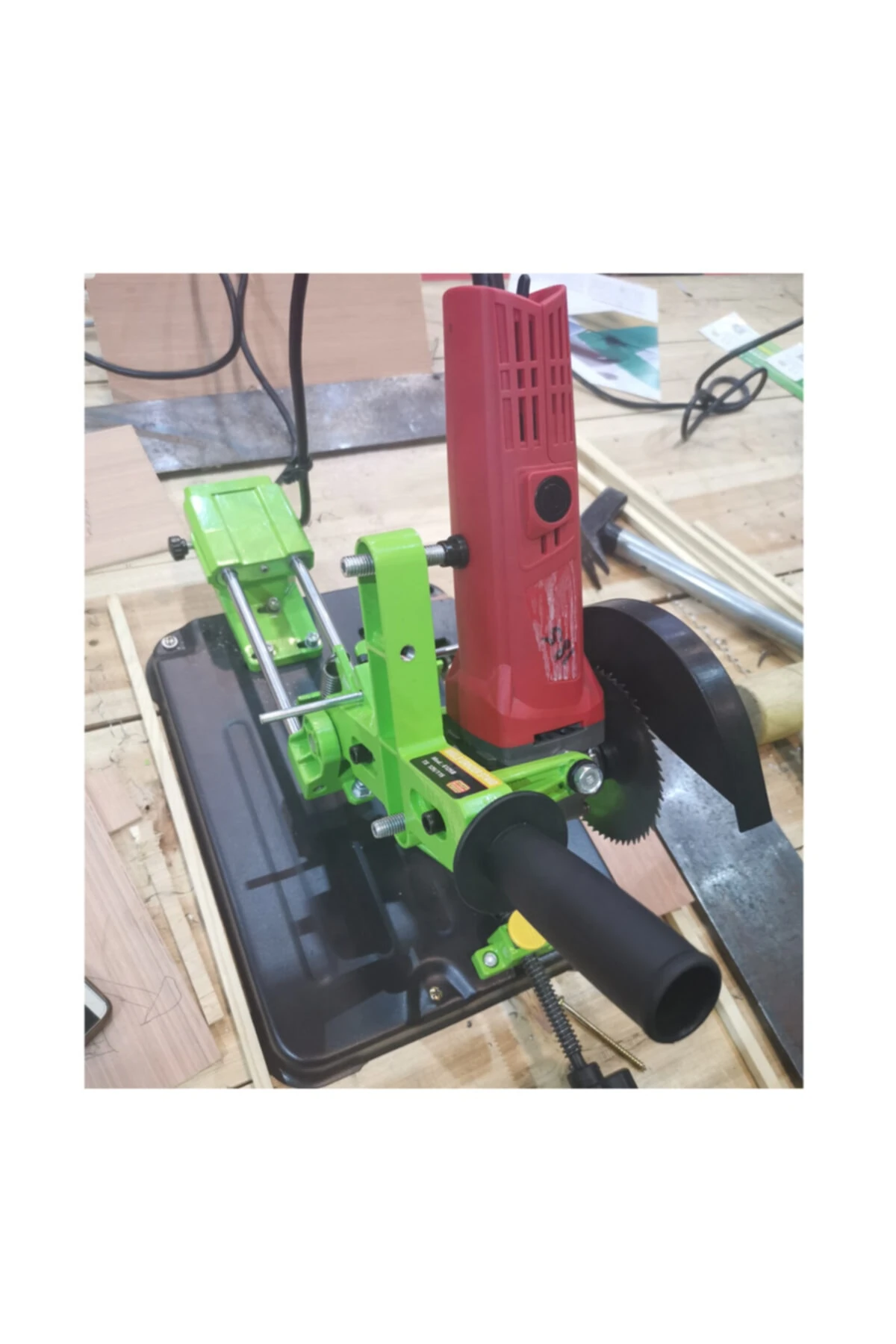 Kayar Milli Avuç Taşlama Sehpası 115mm 125mm Uyumlu Tezgah Sürgülü Dik Ve Açılı Kesme Aparatı