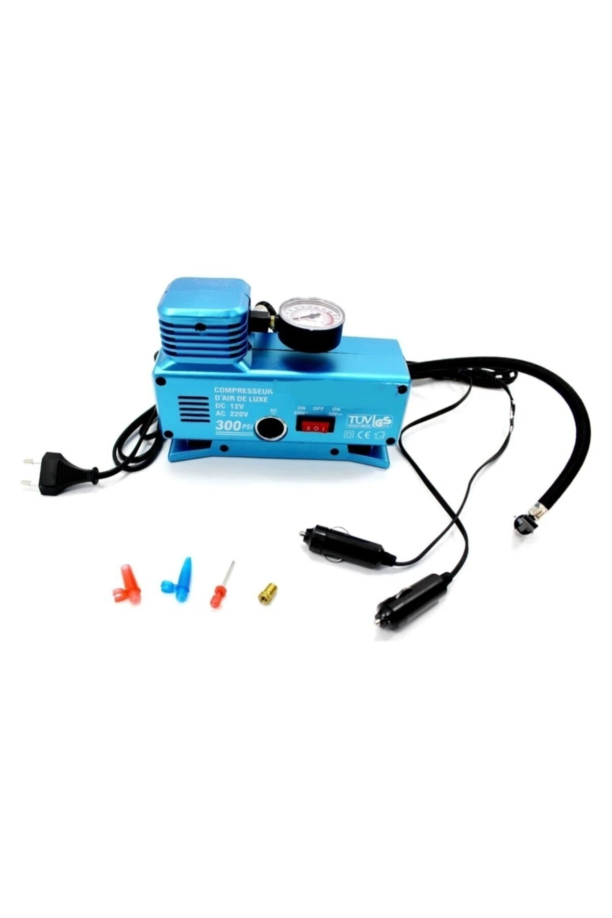 220 Volt-12 Volt 300 Psi Kompresör Lastik Hava Şişirme Oto Pompası