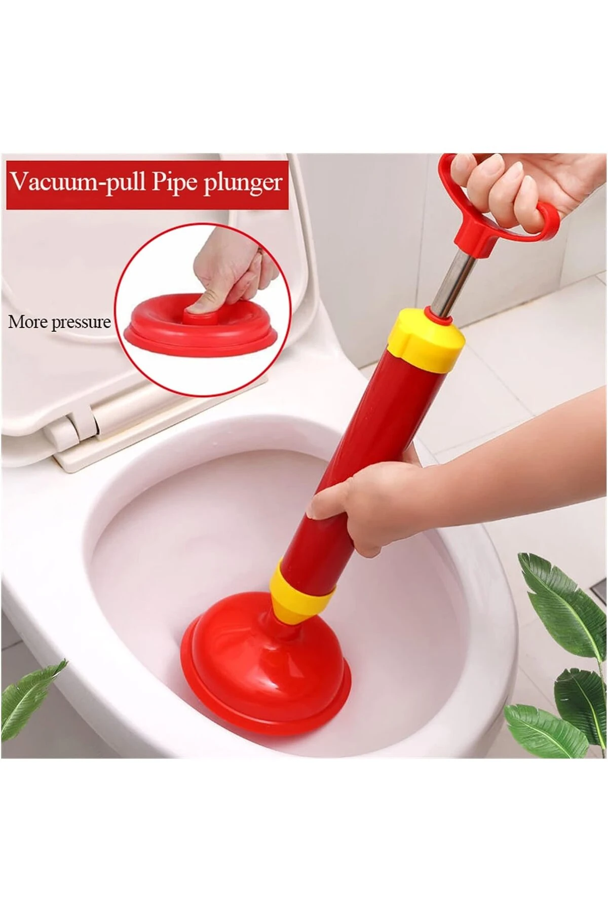 Klozet sifon Banyo evye vakum pompası kaucuk başlık güçlü vakum pompa küvet tıkanık açma pompa 3lü