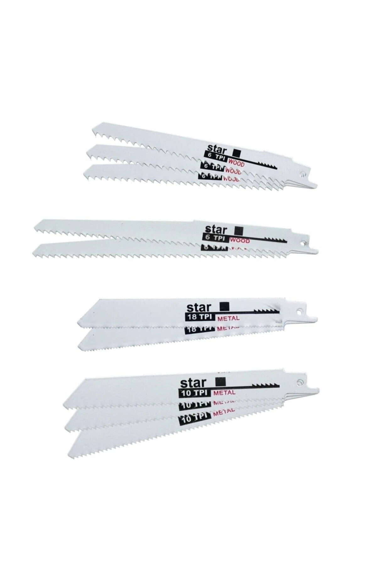 Star Tilki Kuyruğu Testere Bıçakları 10 Parça Ağaç Metal Testere Bıçak Cmb133