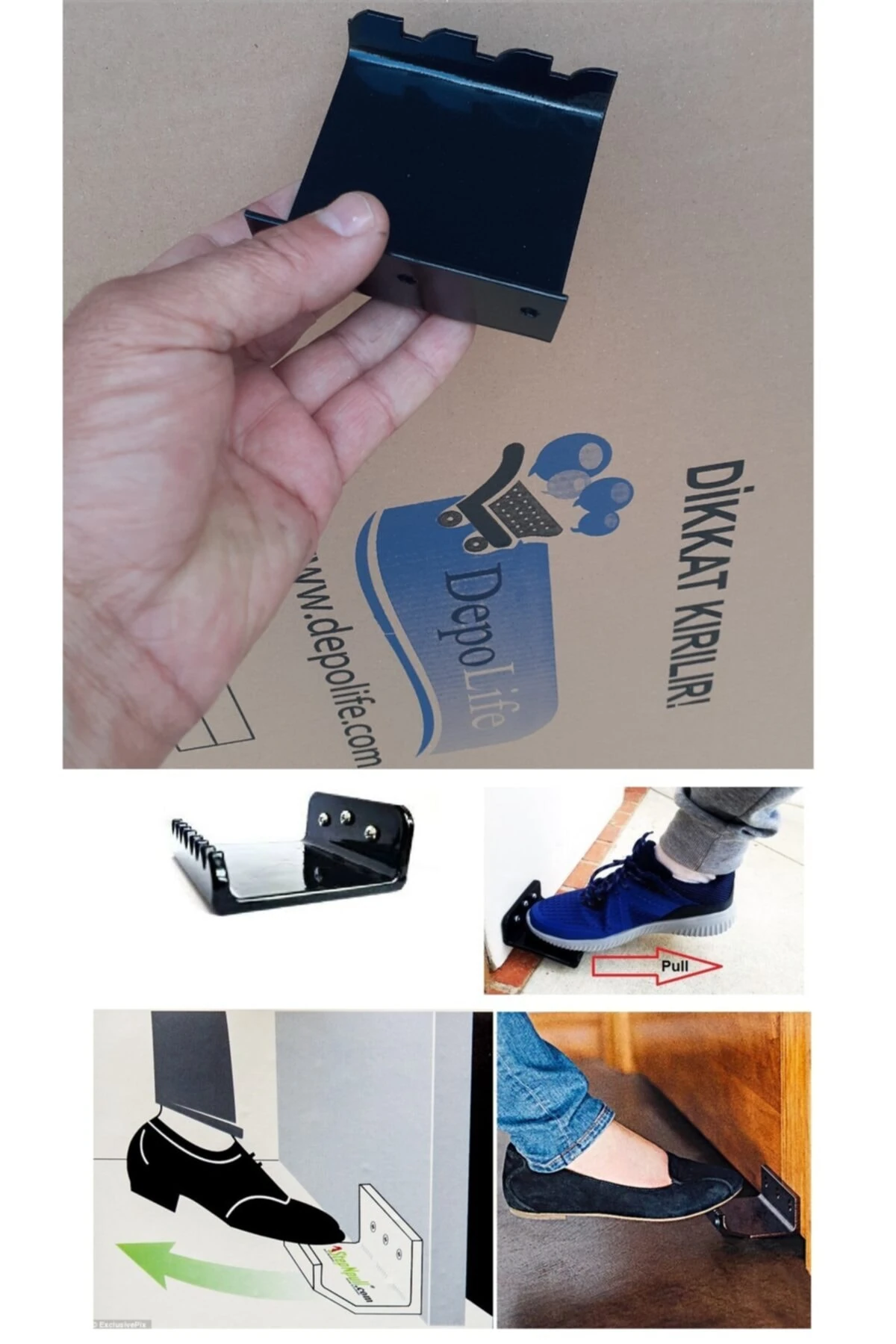 Temazsız Ayak Ile Kapı Açma Aparatı Dokunmadan Ayak Ile Kapı Açma Sistemi Bas Çek Hijyenik Kapı Aç