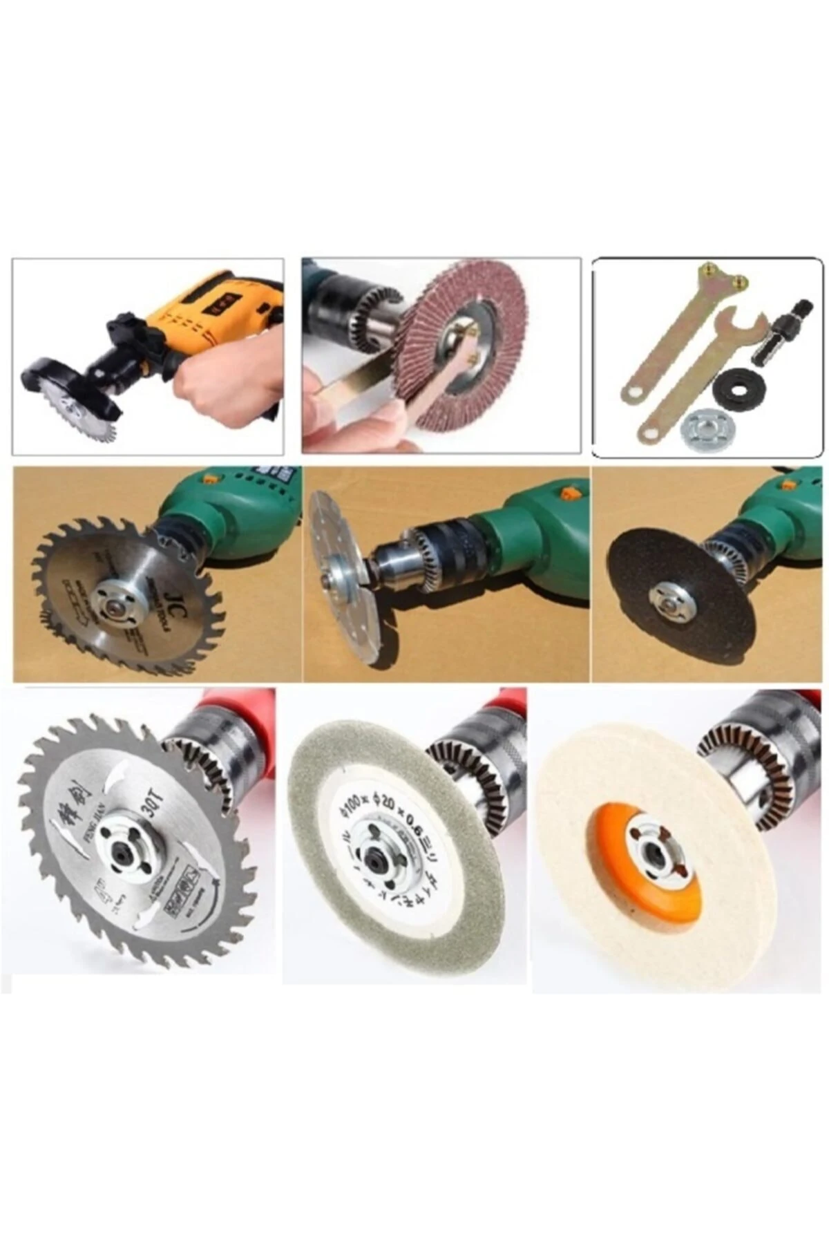 Matkap Disk Bağlama Aparatı Disk Montaj Matkap Adaptörü Matkap Vidası Daire Testere İçin