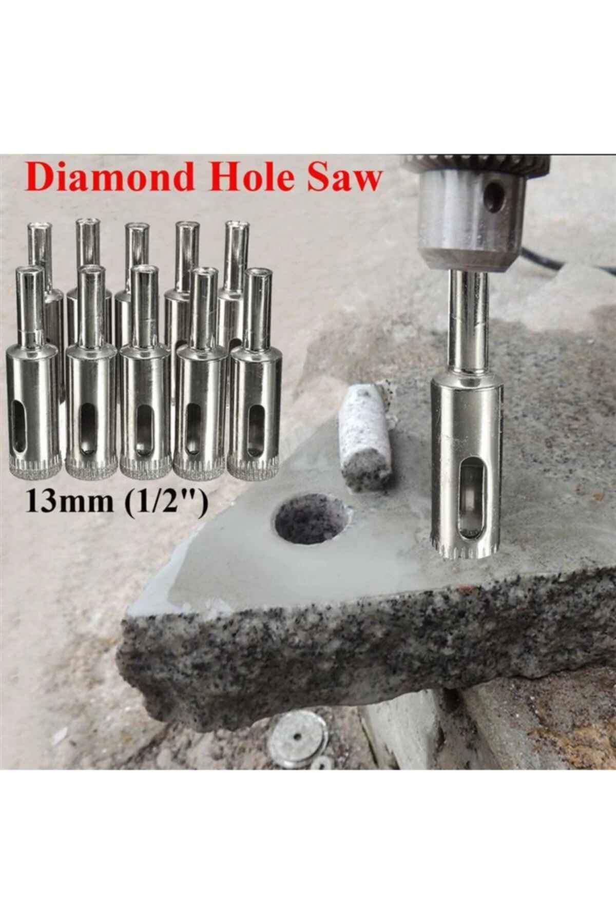 Cam Fayans Mermer Granit Delme Pancı Boru Tipi Elmas Karot Uç 20mm