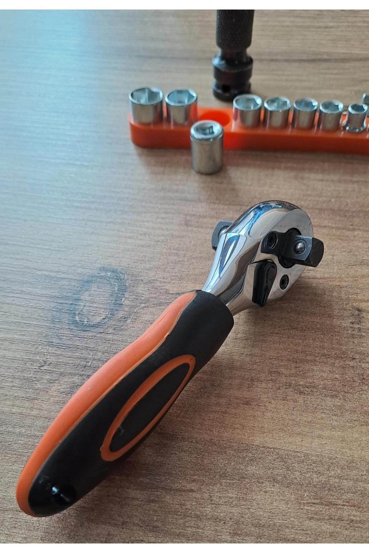 Cırcır Kollu Lokma Anahtarı 1/2 ve 3/8 Fonksionel lokma anahtarı 2si bir arada cırcırlı kol