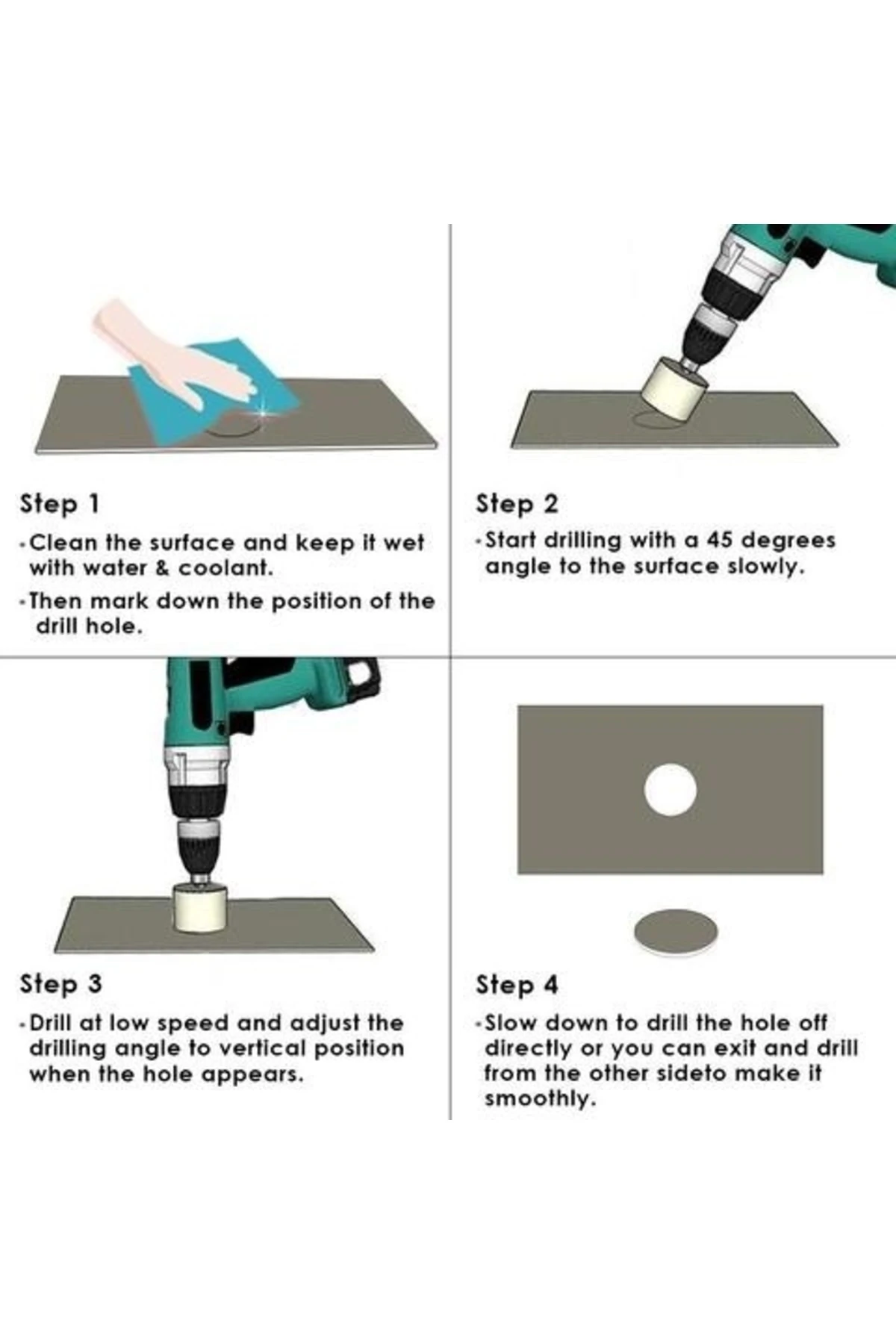 Mermer Granit Fayans Cam Yuvarlak Delme Panç Elmas Uç Yuvarlak Açma Matkap Için Karot (65mm)