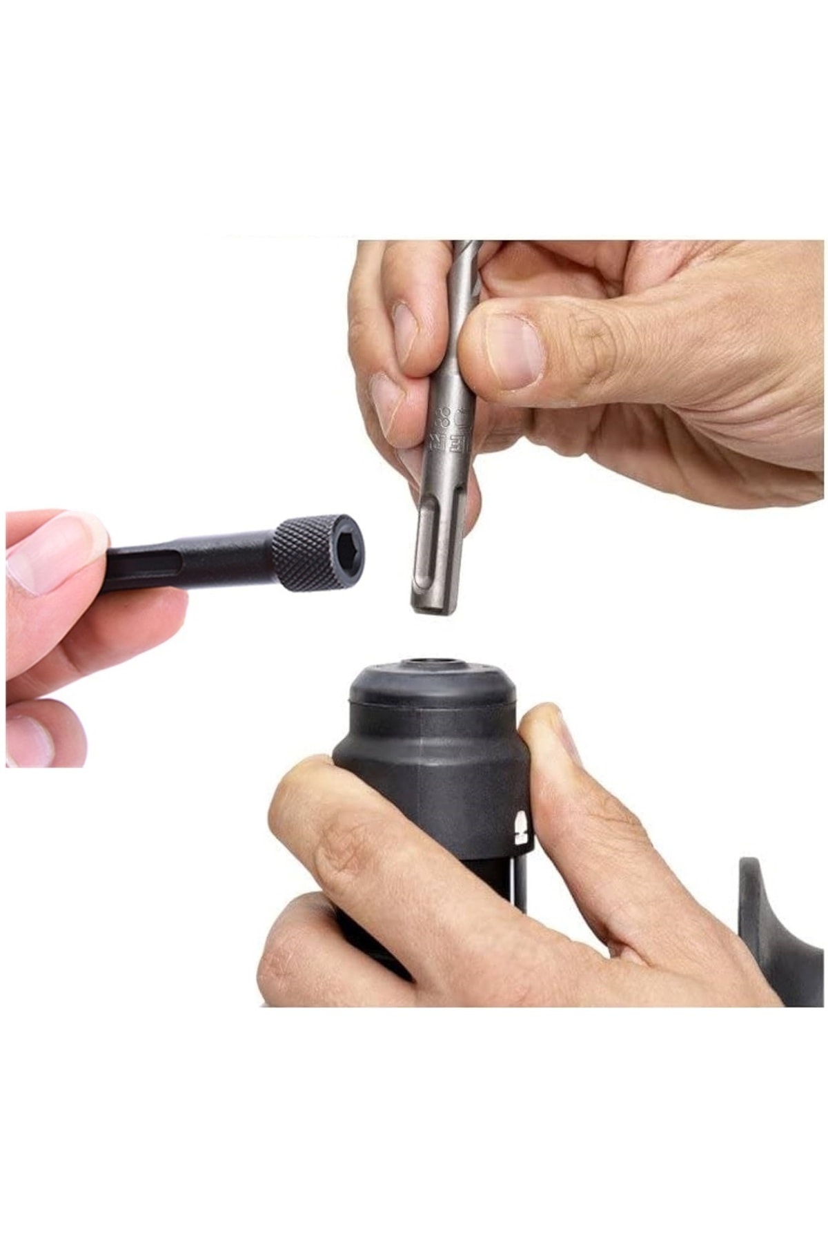 Kırıcı delici hilti için sds plus elmas uçlu 3lü matkap ucu seti sds vidalama bits adaptör
