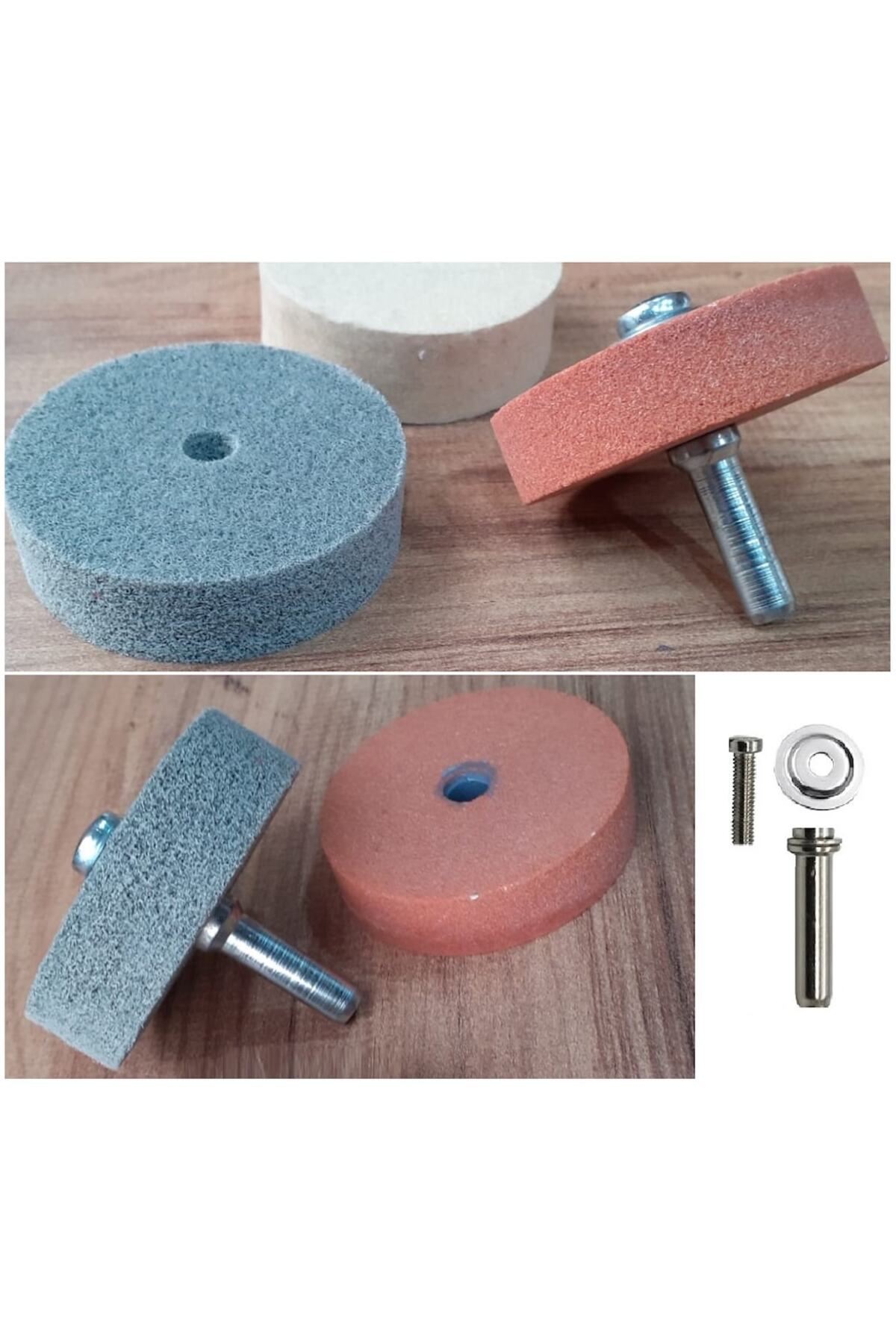 Metal çelik Bileme Temizleme Parlatma Polisaj Disk Seti Skoc Değirmen Taşı matkaba bağlama adaptörlü