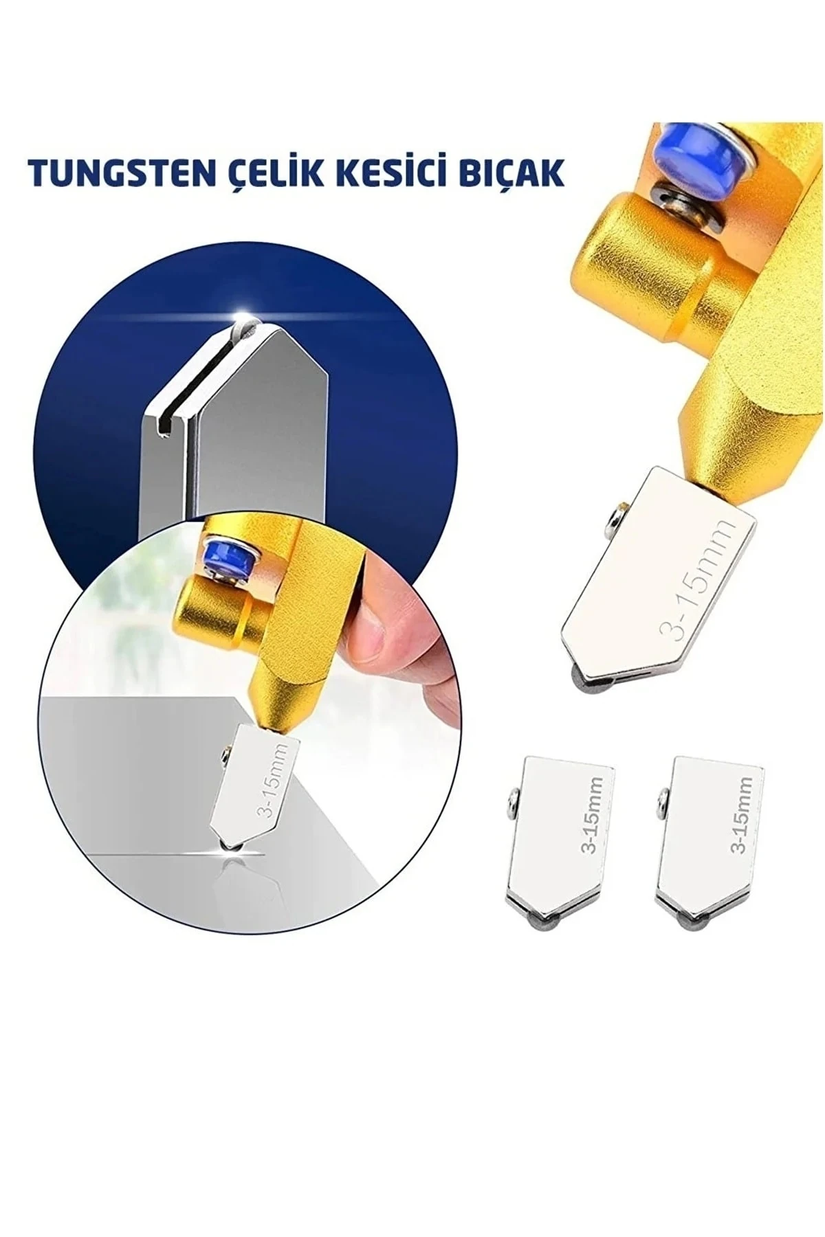 El Tipi Seramik Fayans Cam Kesme Makinesi 2 Elmaslı