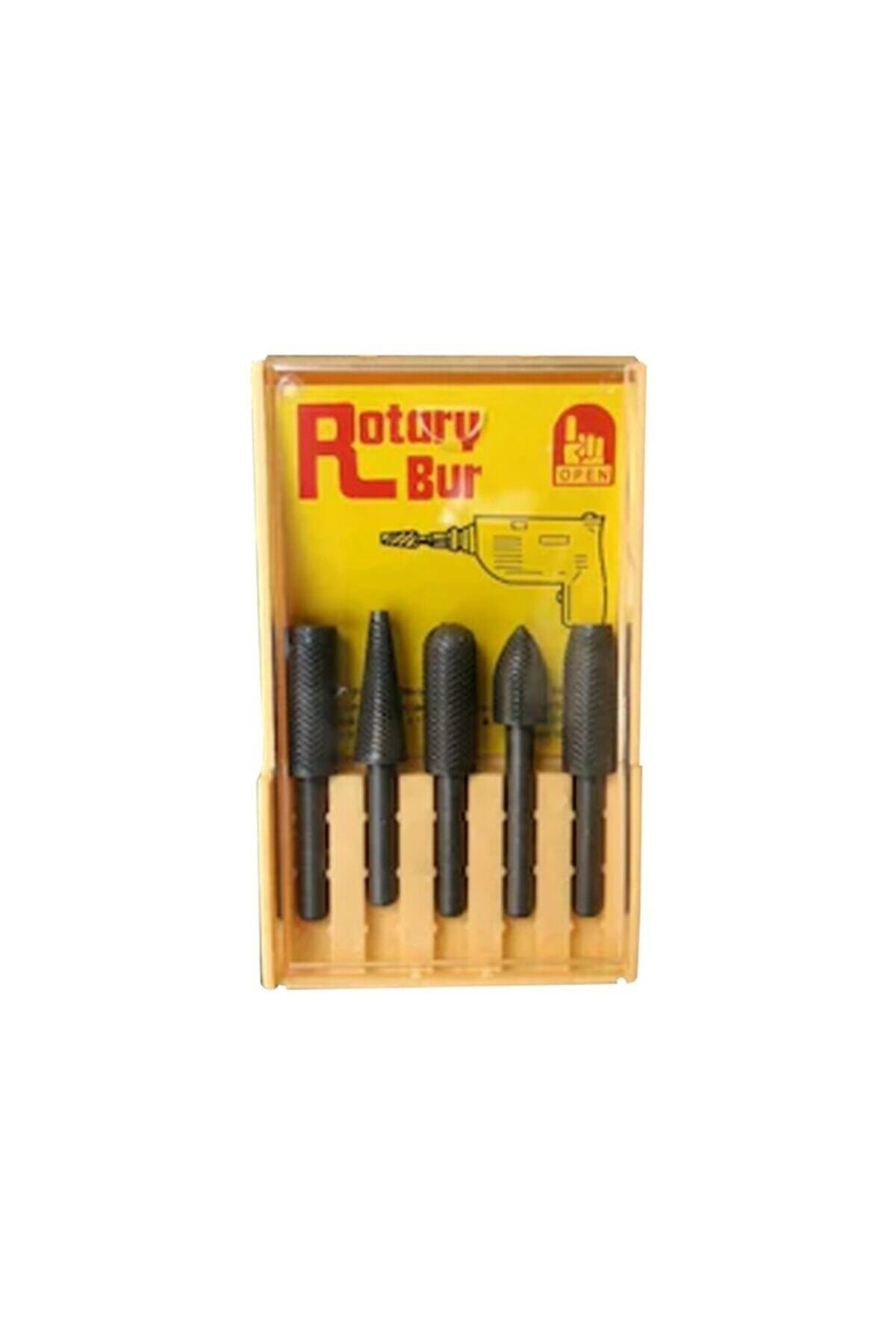 Rotary Bur Matkap Uçlu Eğe Seti 5 Li Takim Ahşap Metal Eğe Seti Ince Dişli