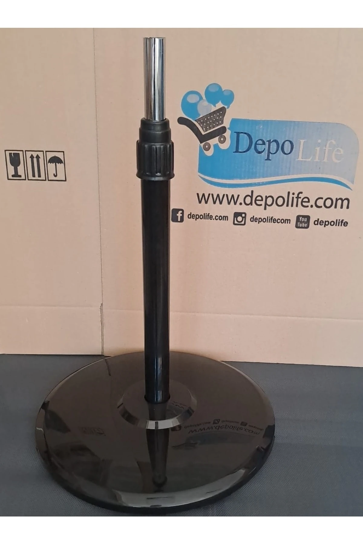 Vantilatör Ayağı Teleskopik Borulu Simit Ayak Fan Pervane Ayak 38cm Çap 70cm Uzunluk