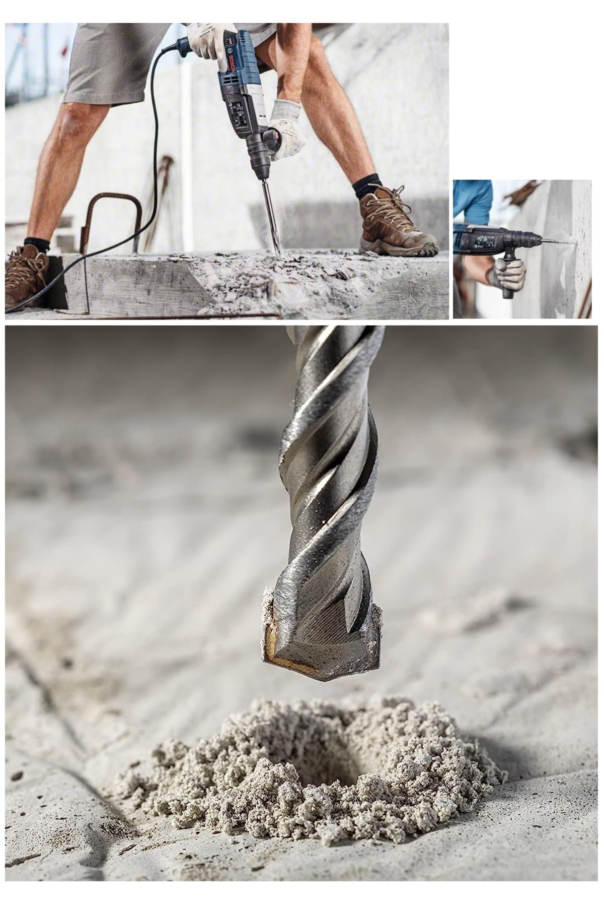 Beton Kırma Delme Raspalama Sds Plus Hilti Uç Seti Bits Vidalama Adaptörü Ve Uc Keski Murc Takımı