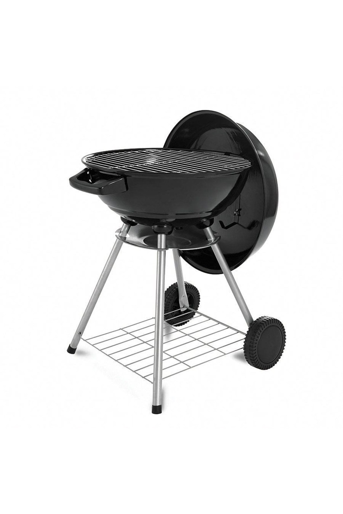 tekerlekli kapaklı bahçe için kömür mangalı arabalı barbekü gril ızgaralı piknik plaj