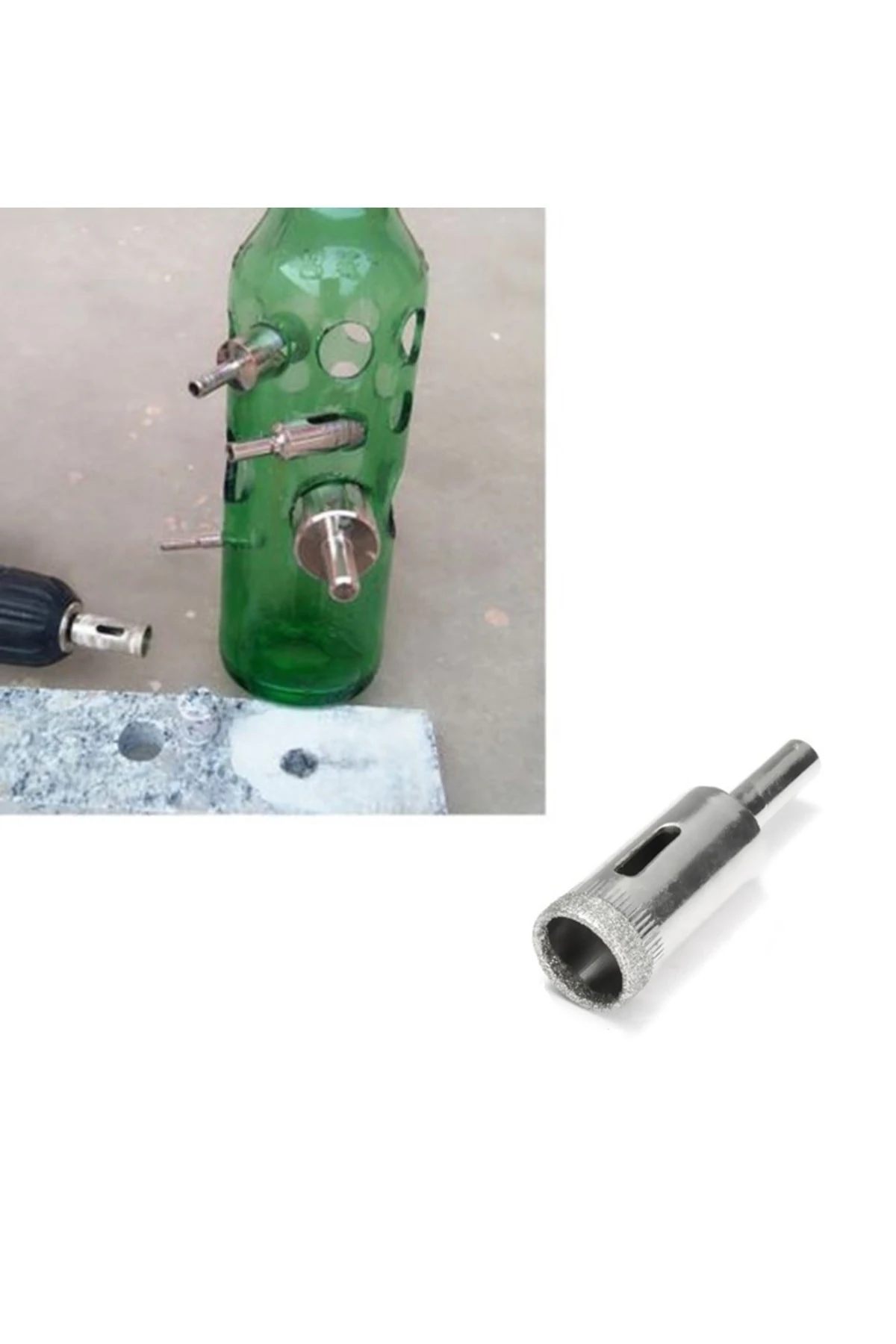 12mm Mermer Granit Fayans Cam Yuvarlak Delme Panç Elmas Uç Yuvarlak Açma Matkap Için Karot