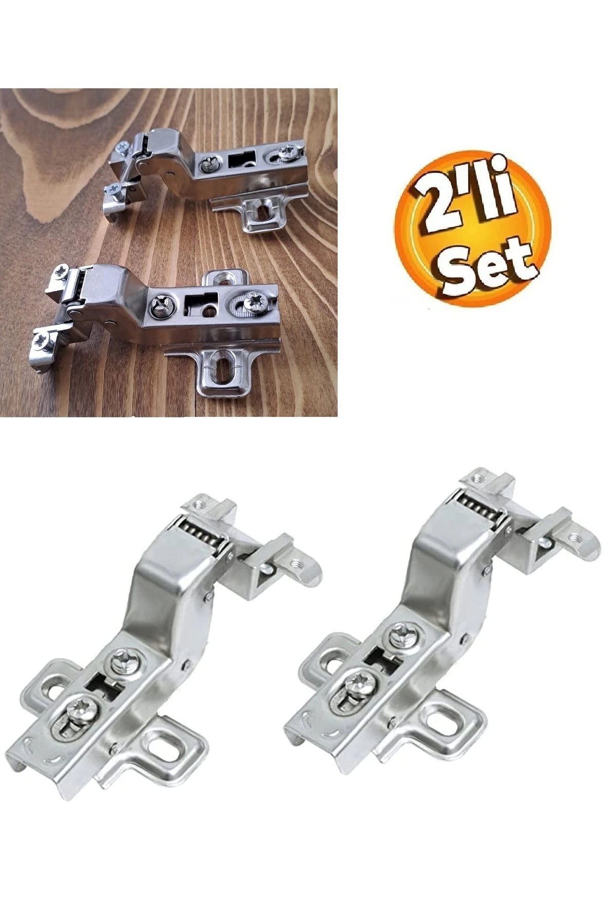 Menteşe Alüminyum Kapak Menteşesi Metal Profil Çerçeve Menteşesi 2 Adet Deve Boynu