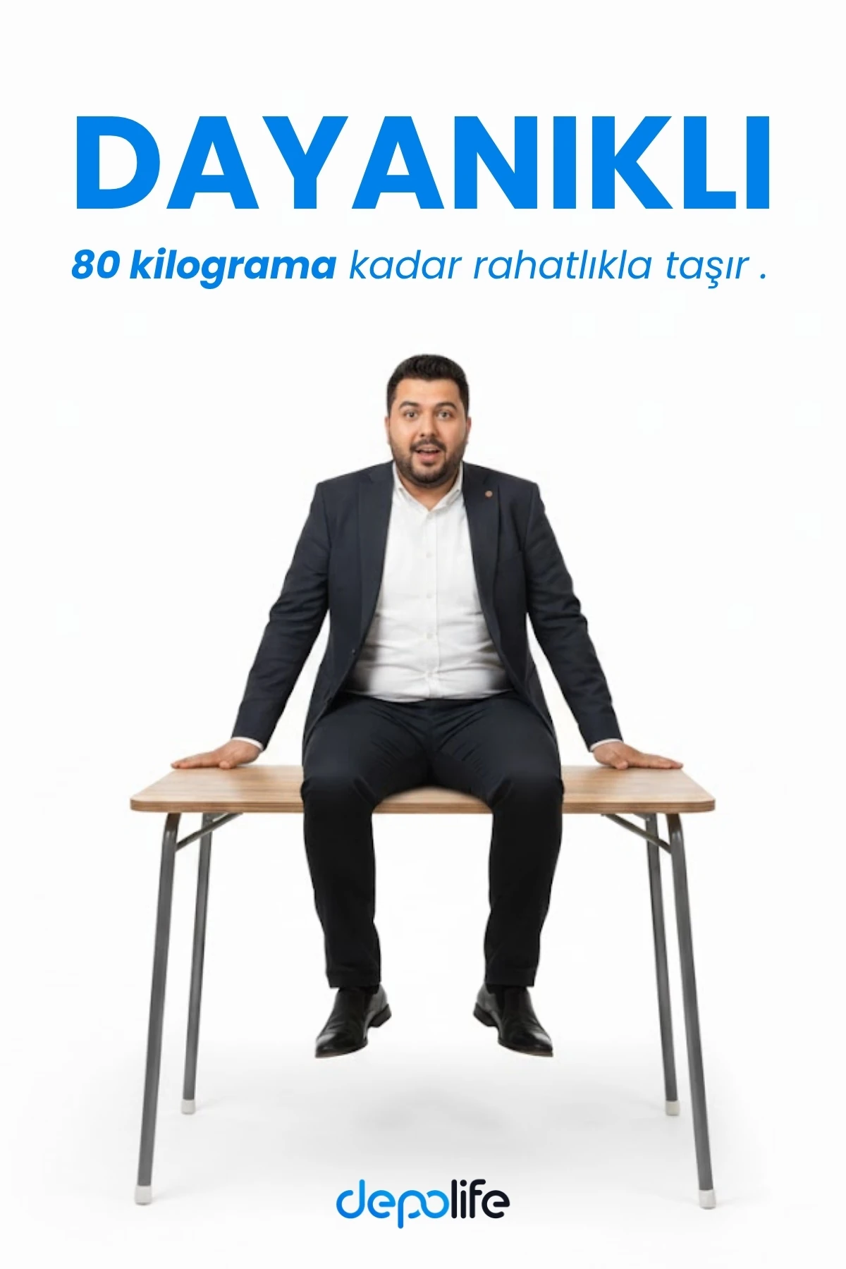 Pratik Katlanır Ayak Mutfak Yemek Masası Balkon Ders Çalışma Piknik Masa 60x80cm Ceviz