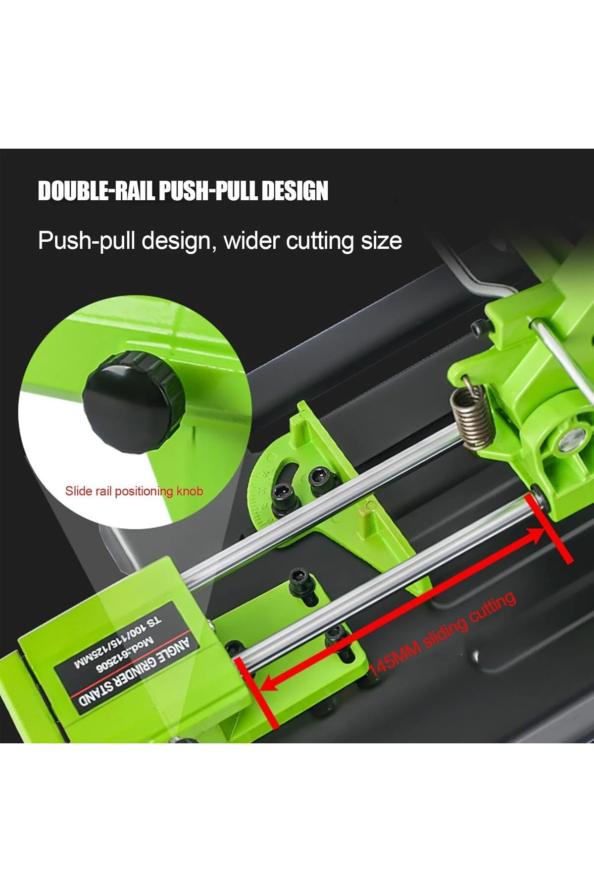 Açılı Kesme Ve Taşlama Standı Kızaklı 115/125mm Avuç Taşlama Makinesi Tezgahı Kayar Mil Mengeneli