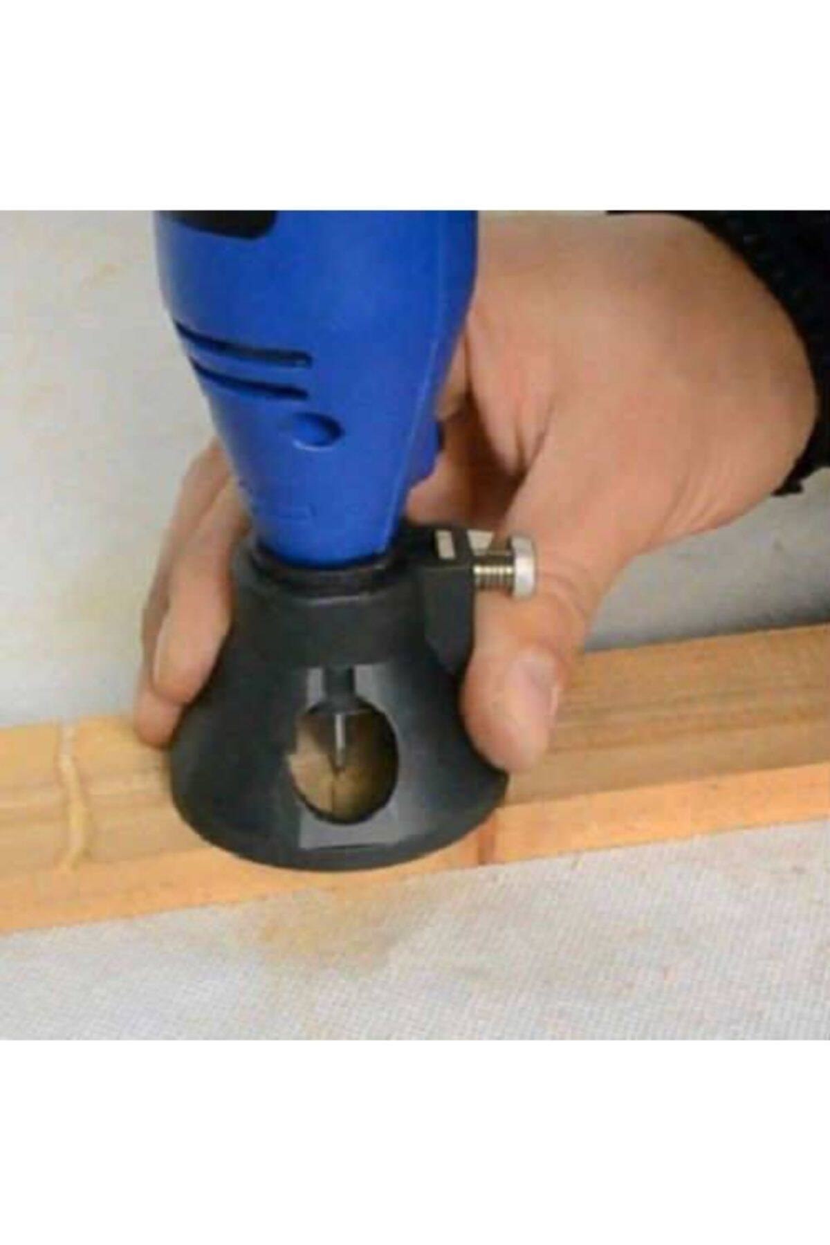 Dremel Proxxon Cihazlar Için Sabitleme Dik Delme Aparatı 6 Adet Hss Freze Uç Seti