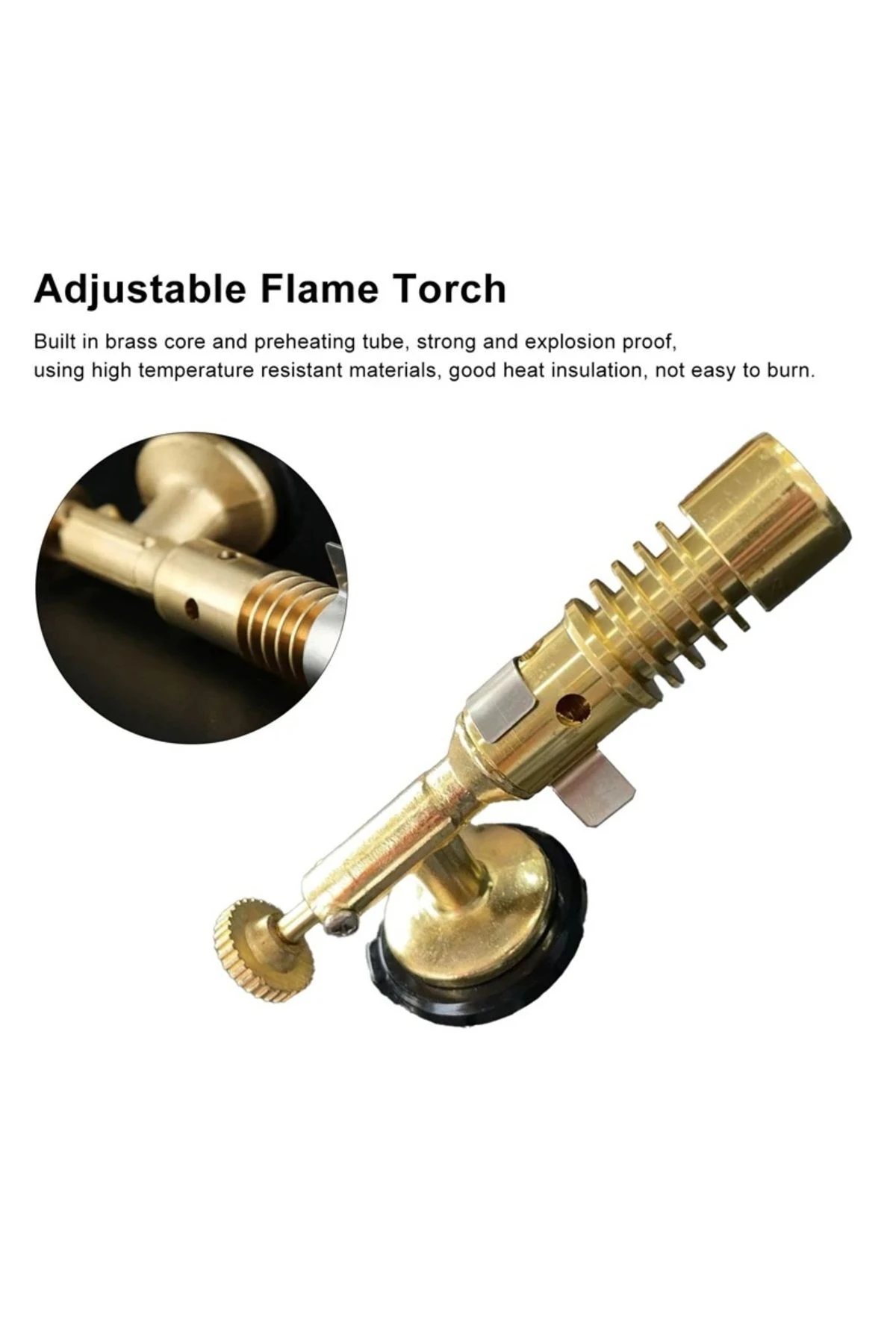 Brülör Kafa Gaz Ocağı Yüksek Alev Tabancası Torch Kafası Tamirci Kaynak Kamp Barbekü Şömine Yakma