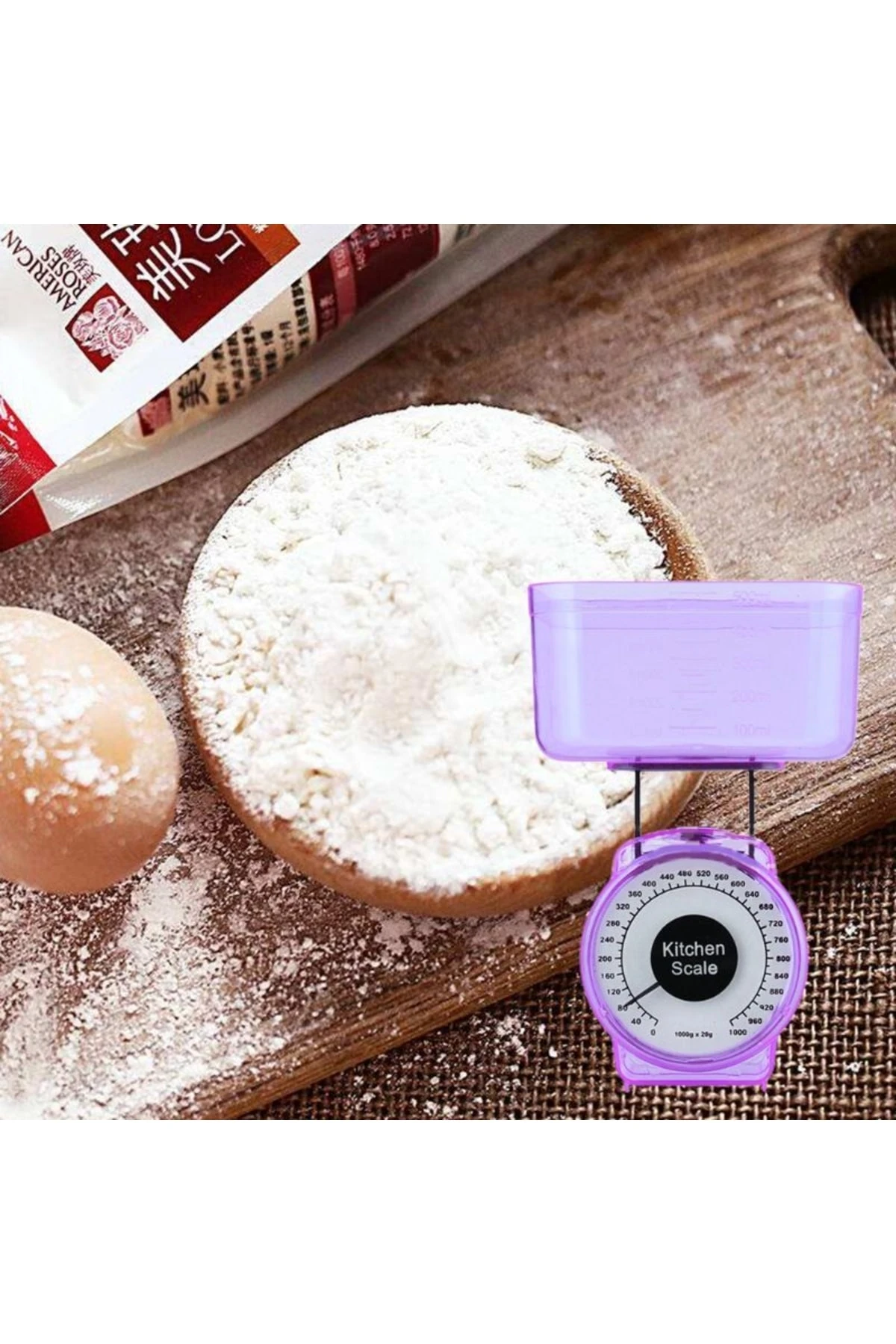 Mekanik Mutfak Gıda Ölçekli Hassas Tartı Ölçüm Mutfak Terazi Pilsiz 1000gr Mini Baskül 2 Adet