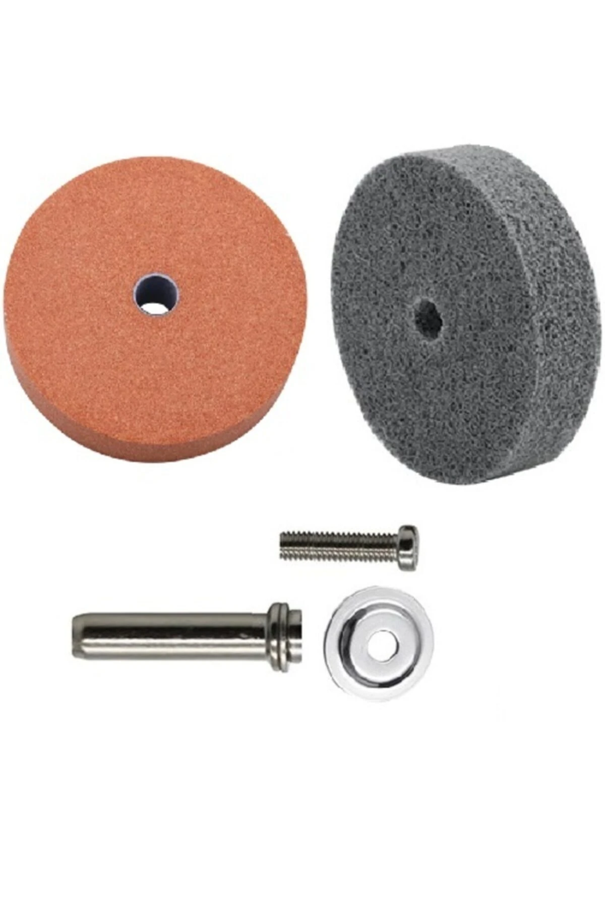 Matkap Bıçak Satır Nacak Bileme Değirmen Taş Disk Seti Skoc Biley Taşı ve Matkap Adaptörlü 3 Parça
