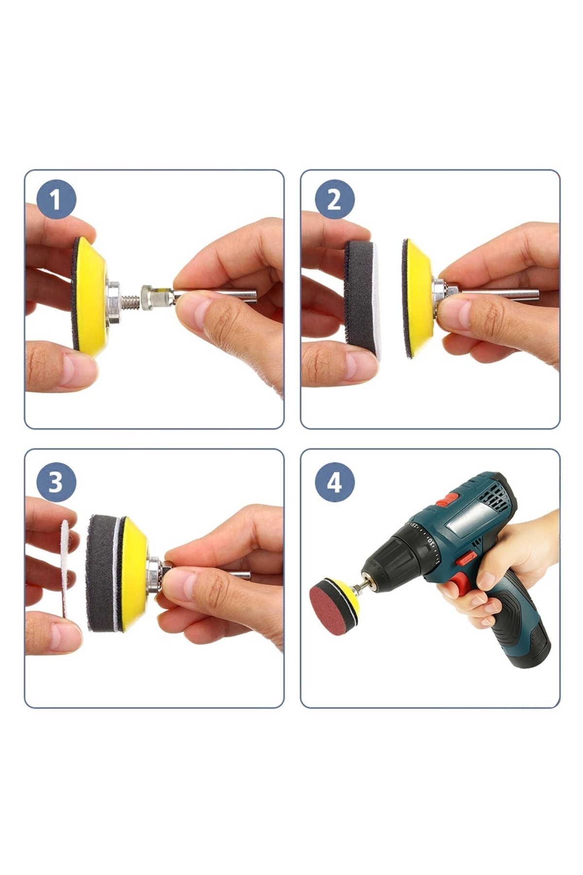 Dremel Tarzı Mini Kalıpcı Vız Vız Lar Için 5cm Zımpara Pedi Cırtlı 50mm Zımpara Tabanı (ZIMPARASIZ)