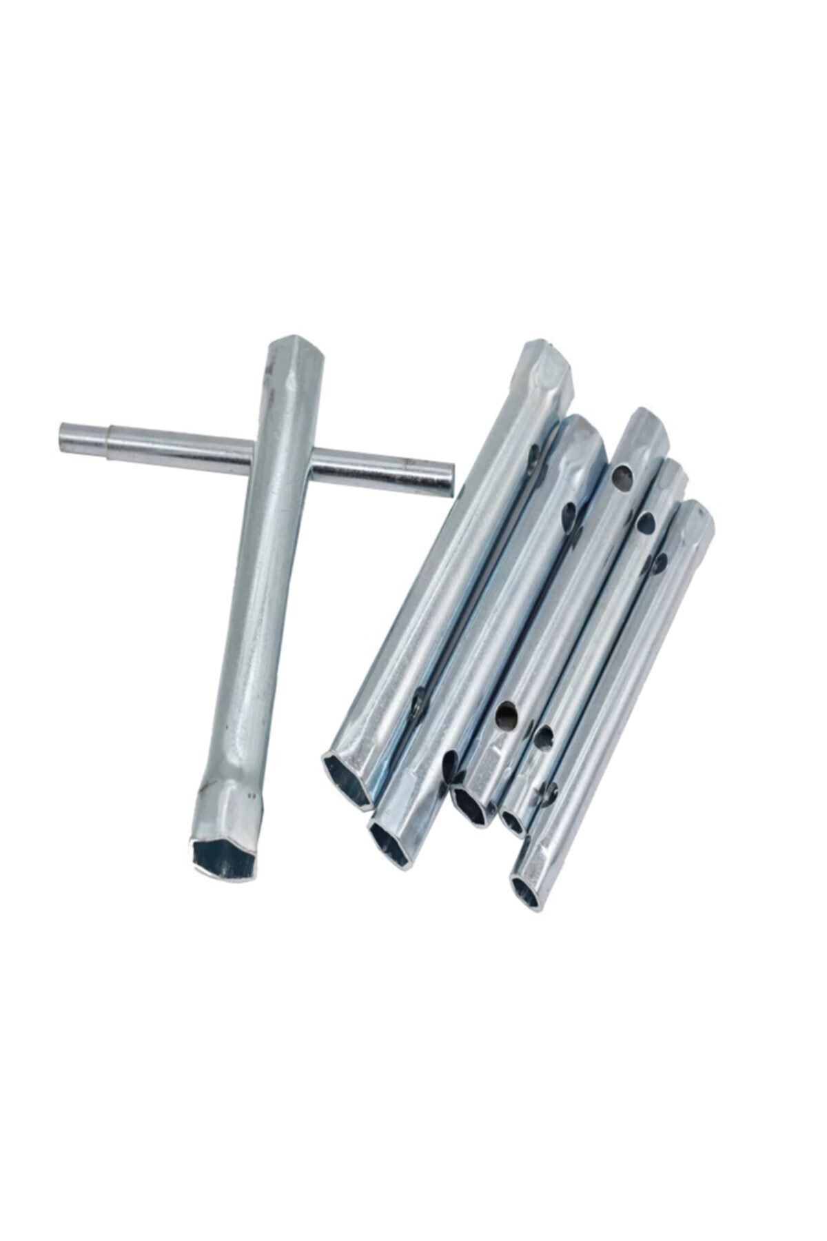 T Kollu Buji Boru Anahtar Seti Kovan Tipi Borulu Lokma Takımı 8-17mm Kollu Set 6 Parçalı