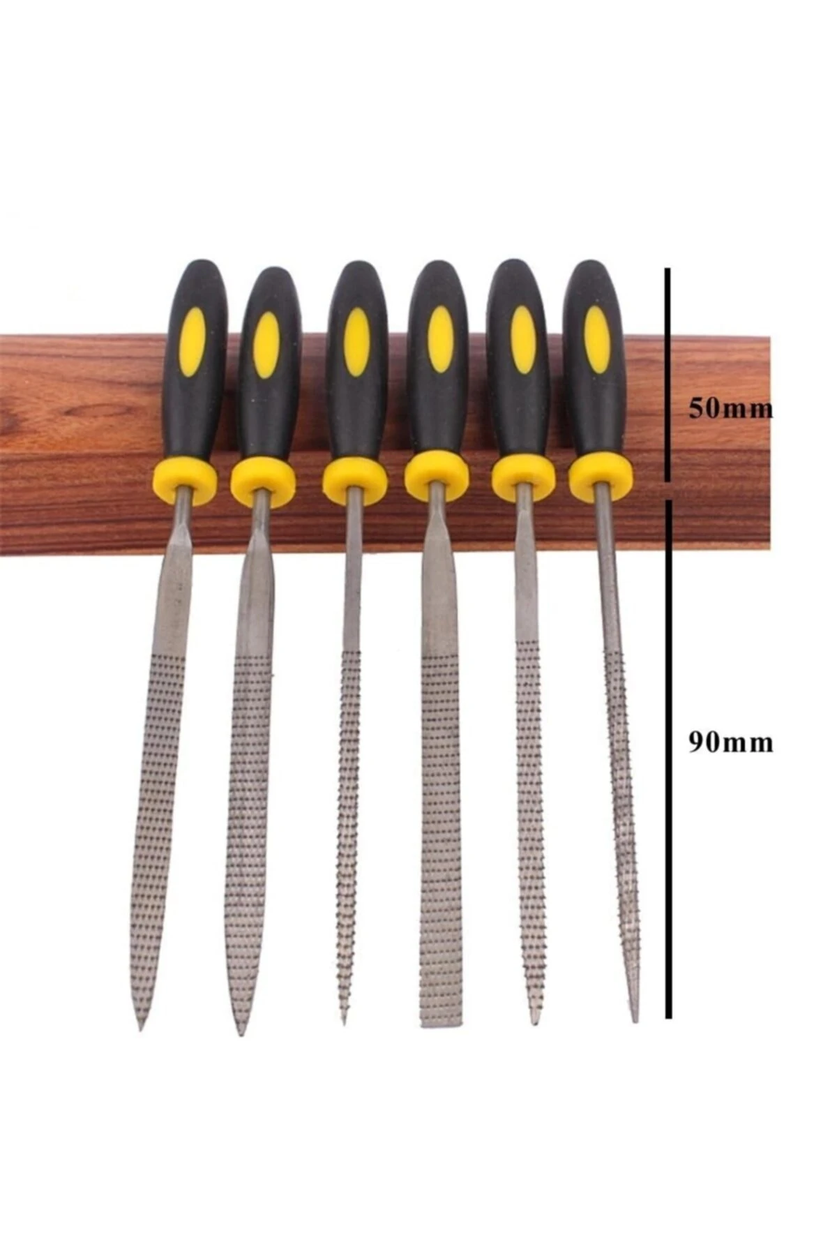 Mini Törpü Eğe Seti Plastik Saplı 14cm Ahşap Için Törpü 6 Parçalı Karbon Ege Takımı