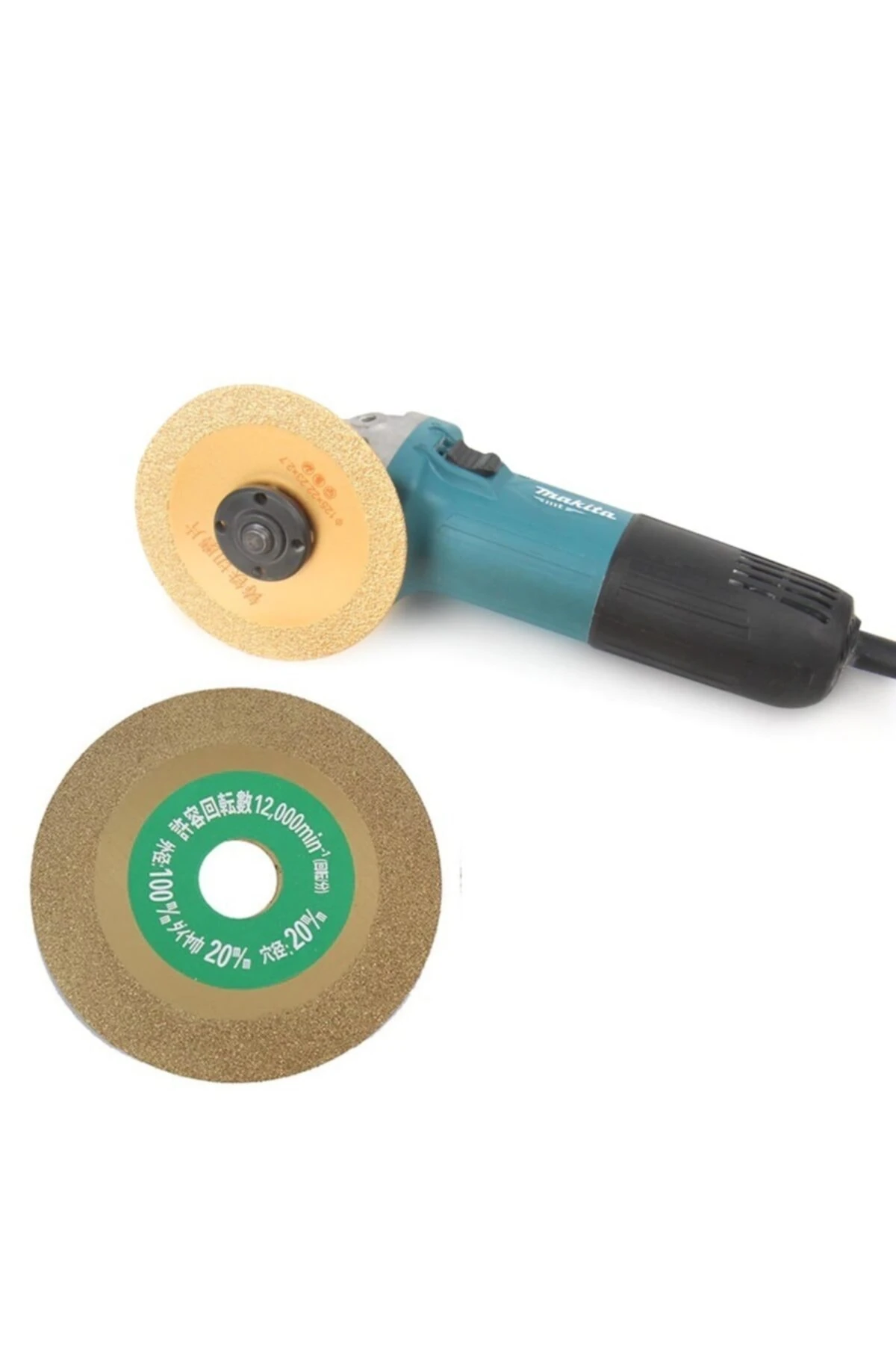 Cam Mermer Seramik Fayans Kesme Elmas Diski Ince Hassas Kesim 100mm Aşındırma Titanyum Elmaslı Disk