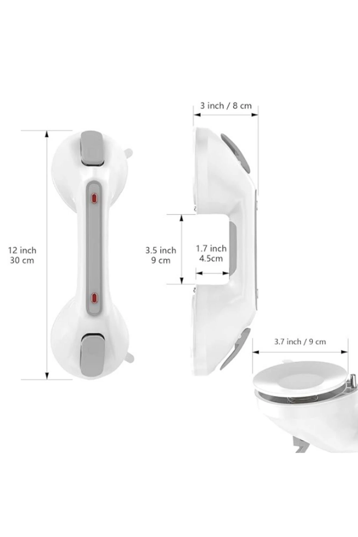 Banyo Güvenlik Tutacağı: Banyo Ve Tuvaletlerde Kullanılmak Üzere Kilitli Vantuzlu Yardımcı Tutacak