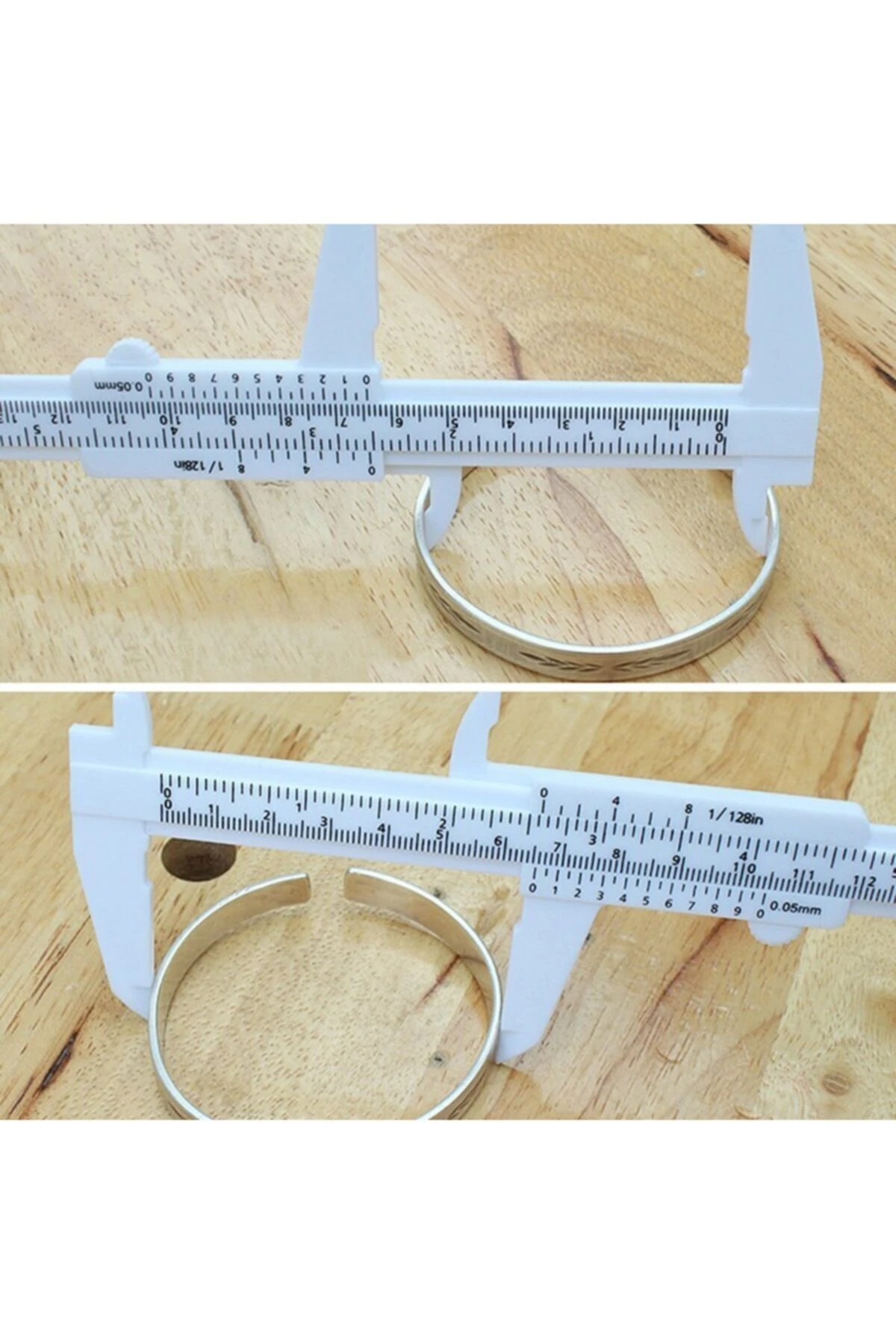 Hassas Mekanik Plastik Kumpas Inc Mm Ölçüm Kalınlık Derinlik Çap Ölçer Paslanmaz 150mm Beyaz