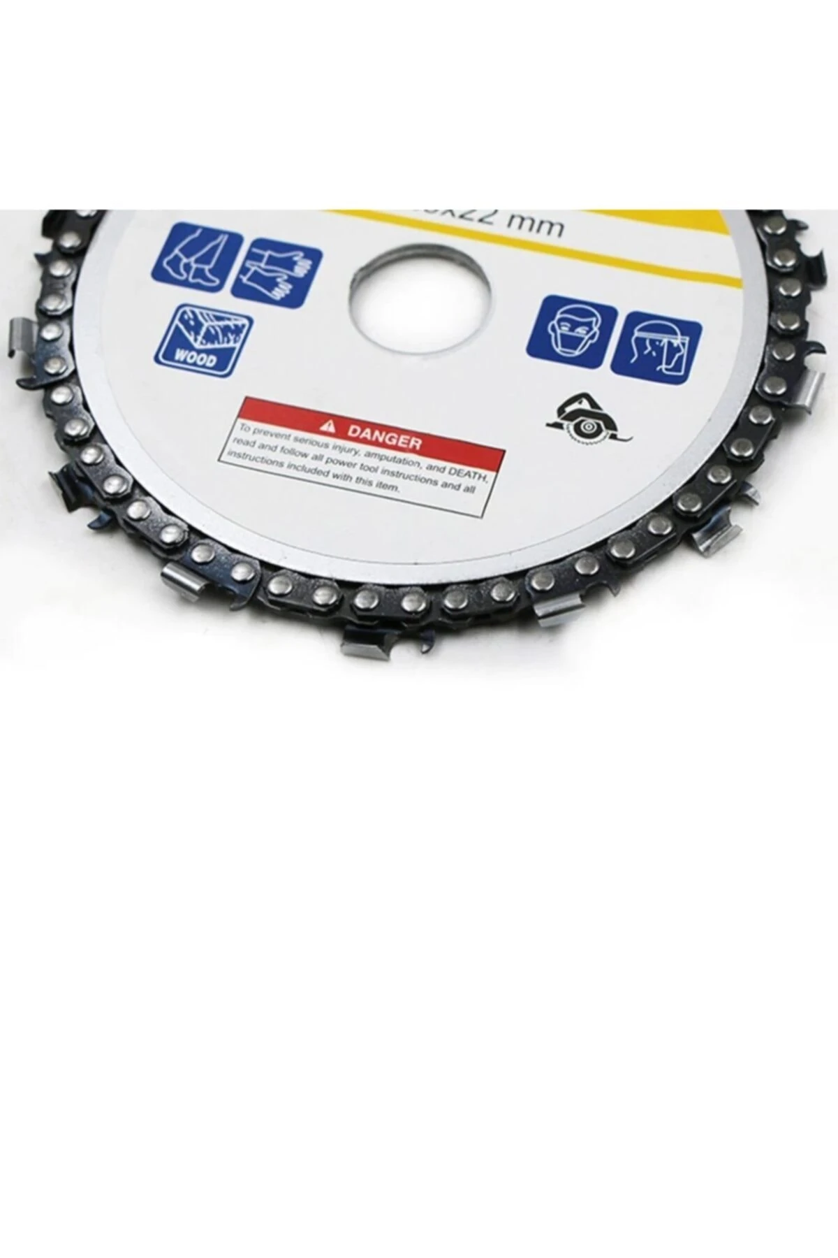 Ahşap Oyma Şekillendirme Kesme Için 115 mm Zincirli Testere Diski Avuç Taşlama Uyumlu 14 Dişli