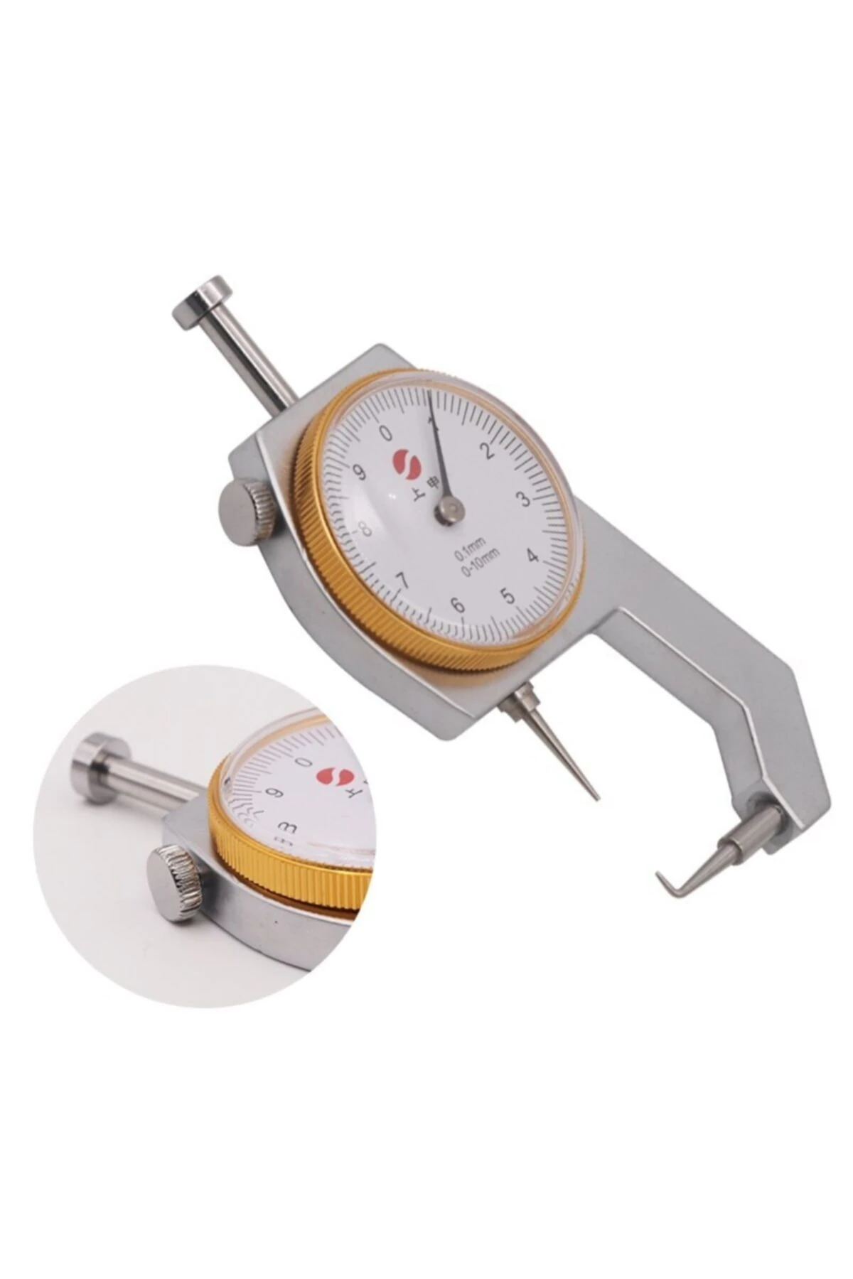 Kalınlık Ölçer Mikrometre Kumpas 0,1mm Hassas Kompratör Metal Profil Ölçme Saat Laboratuvar Ekipmanı