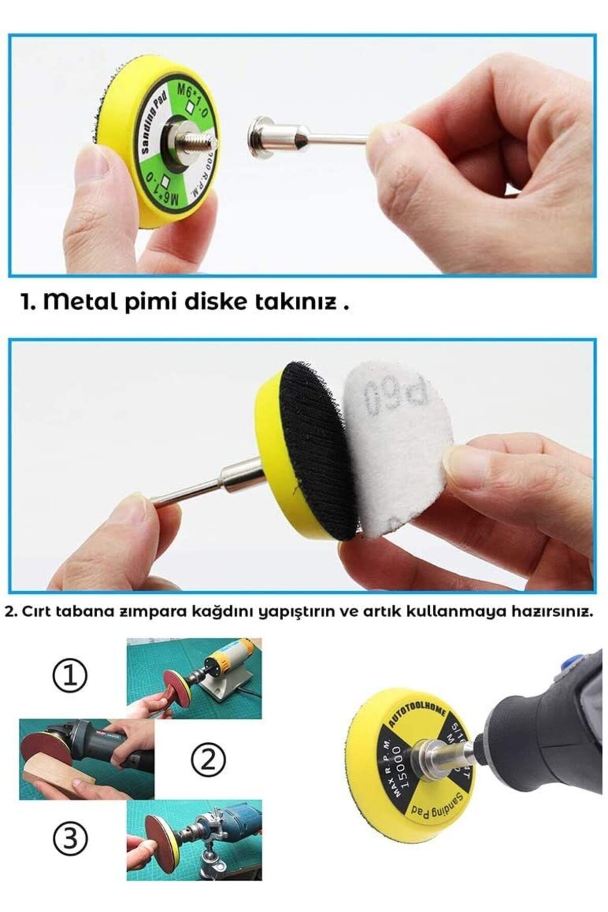 Mini Gravür Makineleri Için Mop Cırt Taban Flap Disk Silindir Zımpara Seti 70 Parça Takım