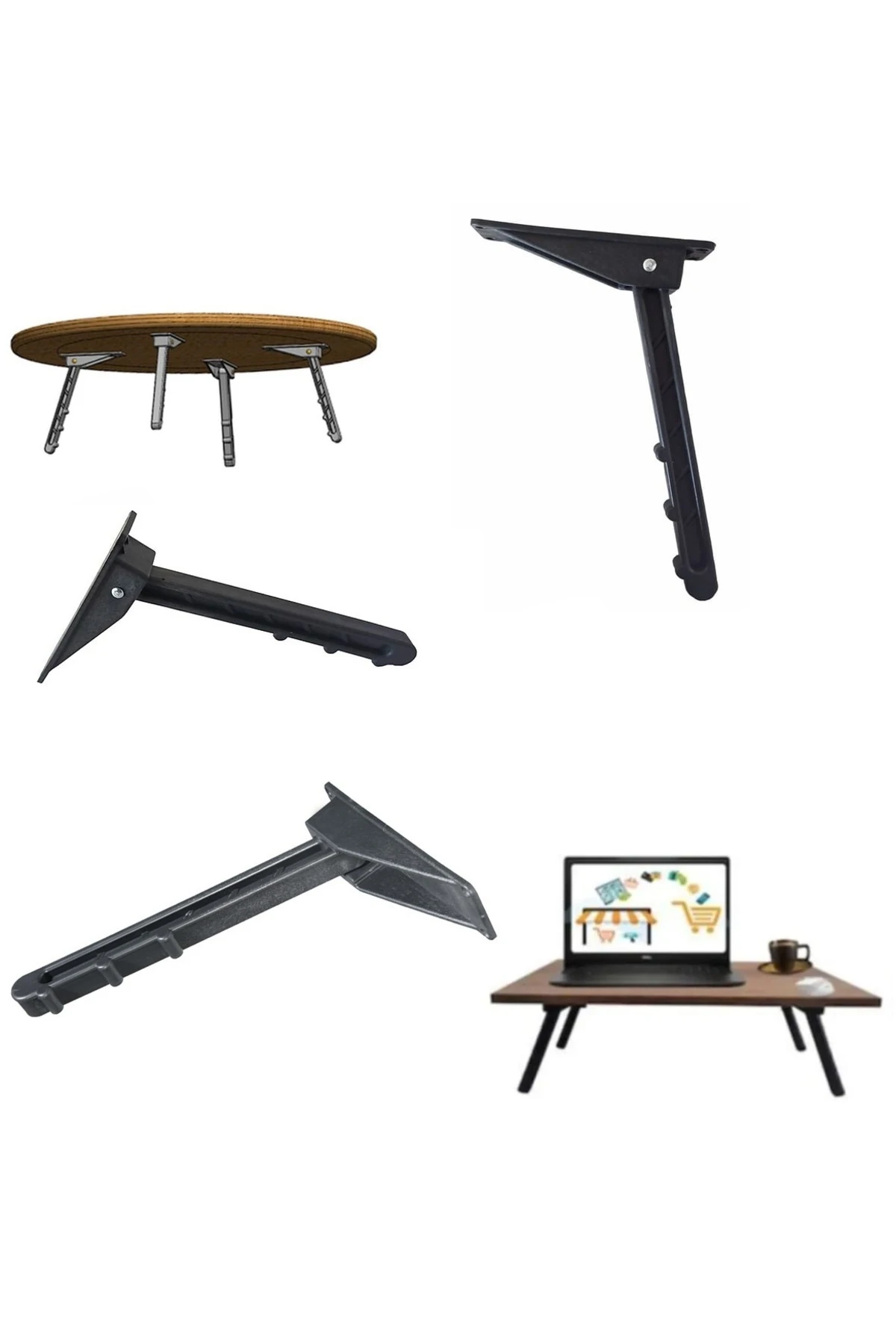 Sofra Ayağı (4 Adet) katlanır 20cm ayak sofra sehpa için plastik açılı katlamalı ayak 4lü