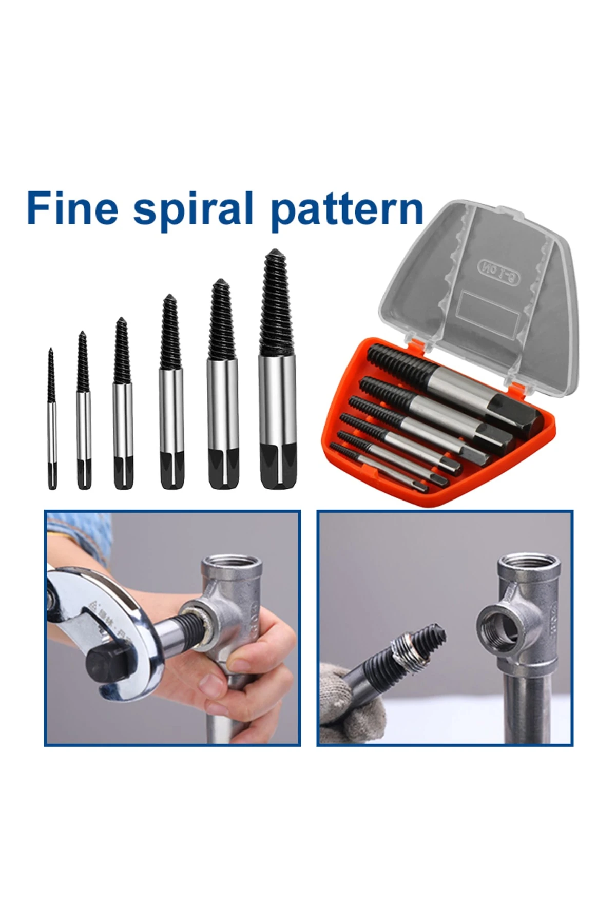 Kör Vida Çıkartıcı Matkap Ucu Kılavuz Seti 6 Parça Hasarlı Kırık Vida Sökücü Klavuz Takımı