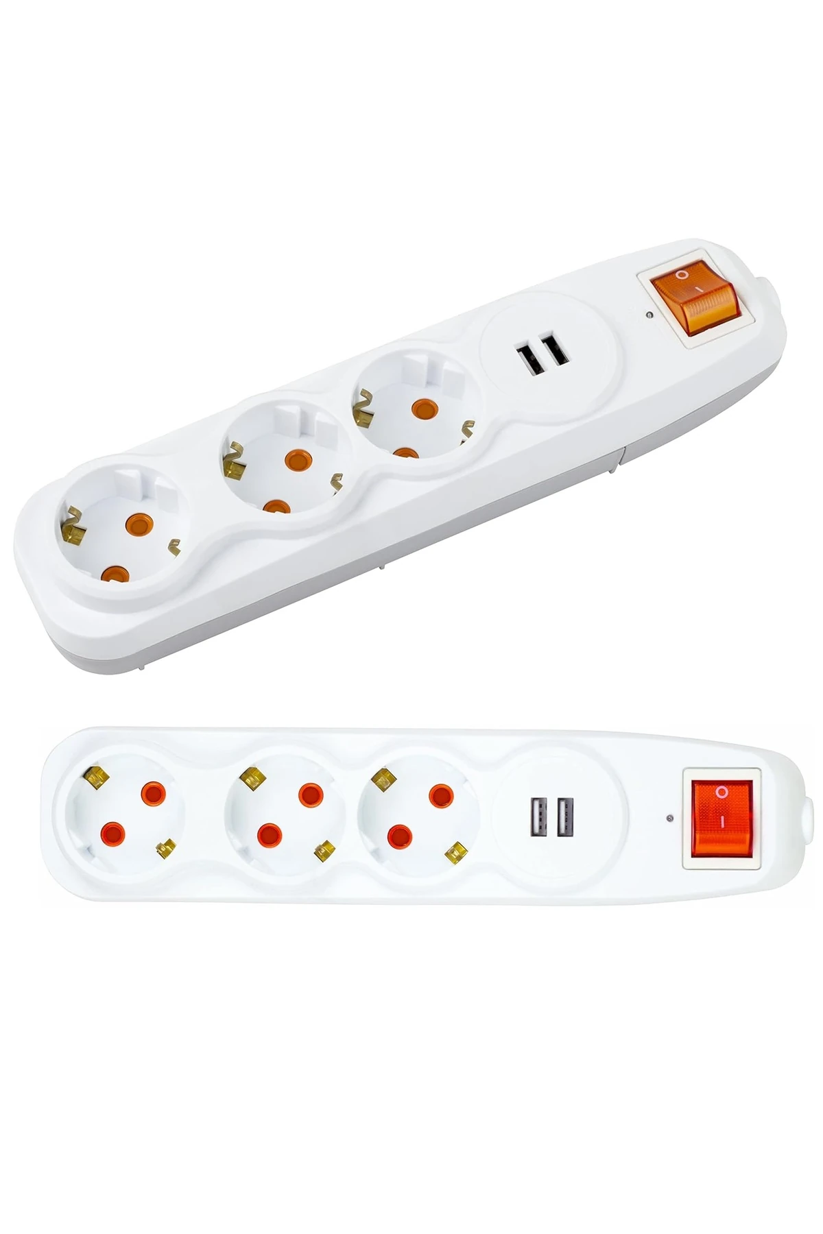 Üçlü Grup Priz Çocuk Akım Korumalı 2'li Usb'li 1,5 Mt Uzatma Kablolu Anahtarlı