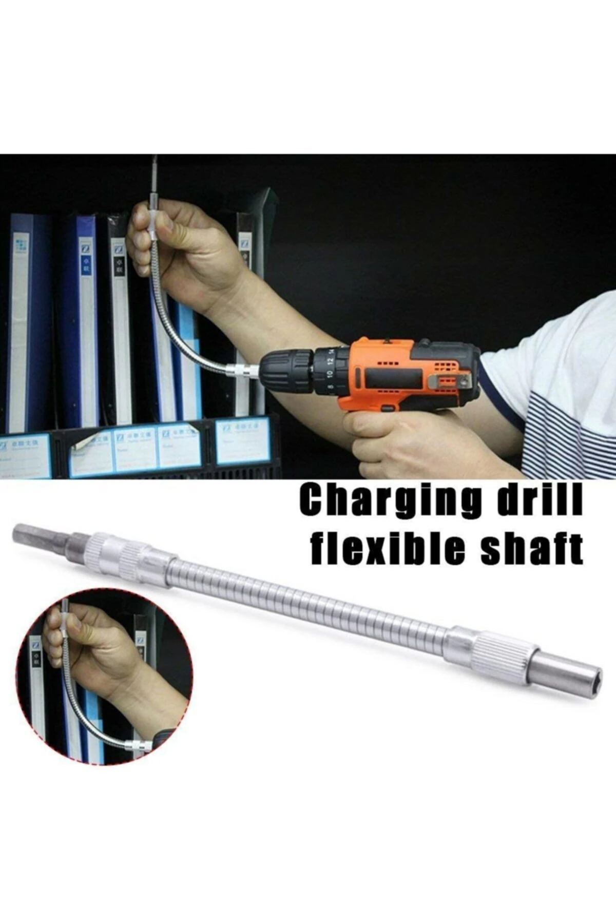 Köşe Delme Vidalama Adaptörü Metal Kör Nokta Vidalama Uzatma Hortumu Altıgen 1/4 Hex Bits Şaftlı