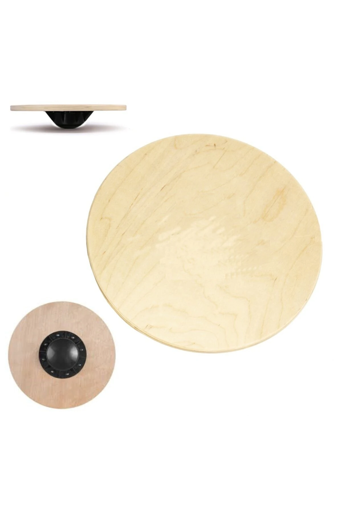 Oval Denge Tahtası Balance Board Yoga Spor Egzersiz Fitnes Platformu 48cm Yuvarlak Kontraplak