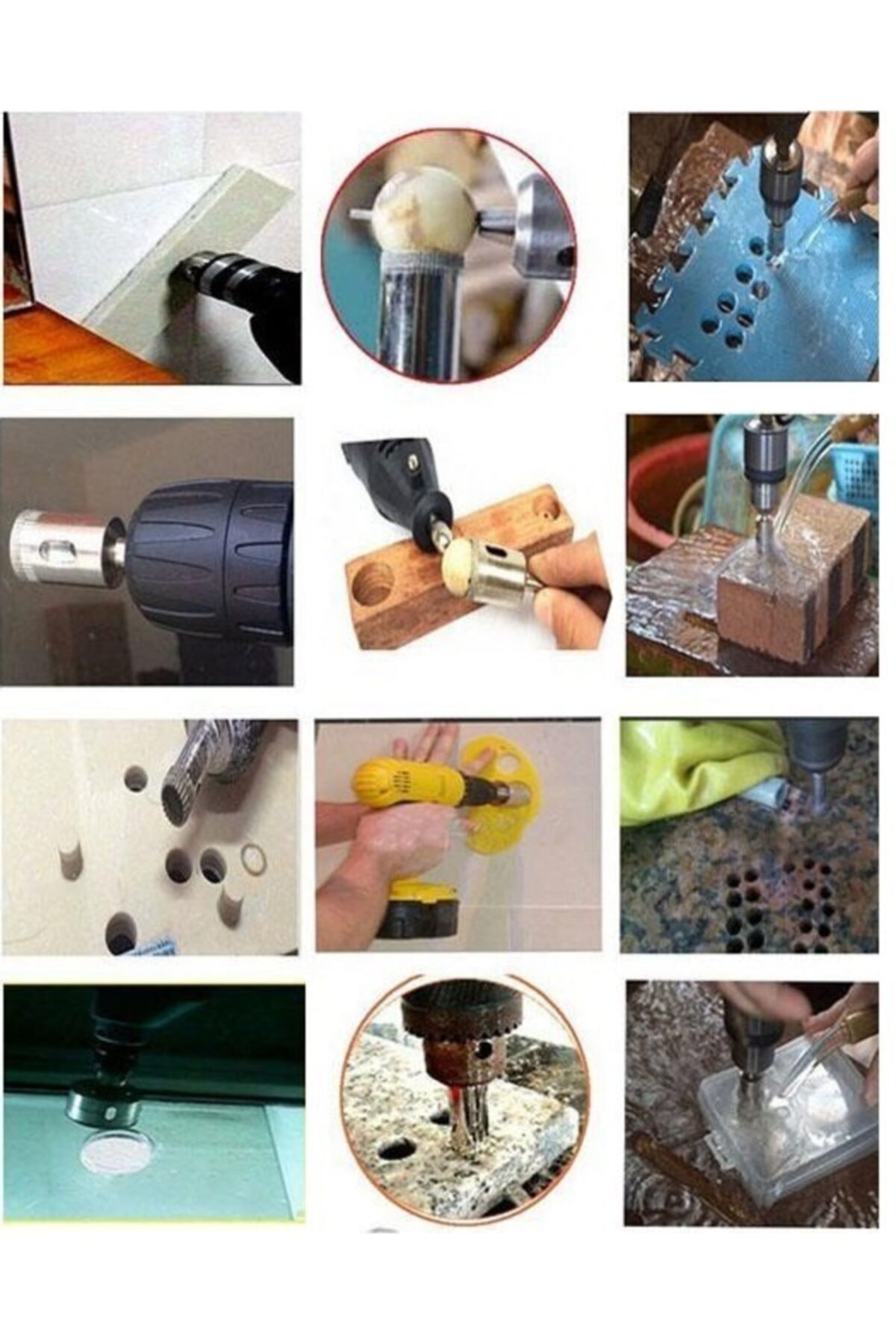 Cam Beton Asfalt Kaya Mermer Granit Fayans Yüzeyler Için Delme Pancı 8mm