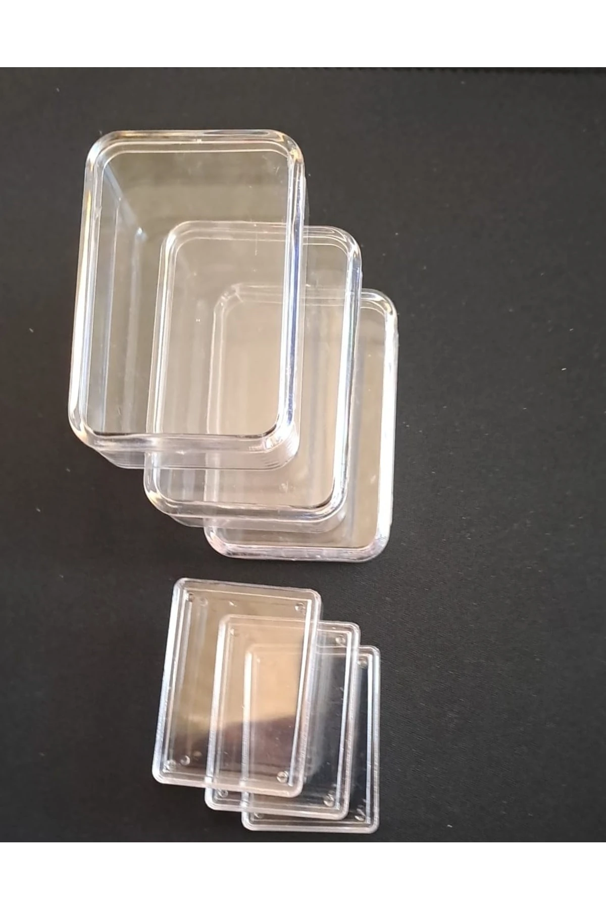 Şeffaf Kapaklı Organizer Kutu Seti 12 Parça Saklama Renksiz 6 Kutu Takımı Kuyumcu Olta