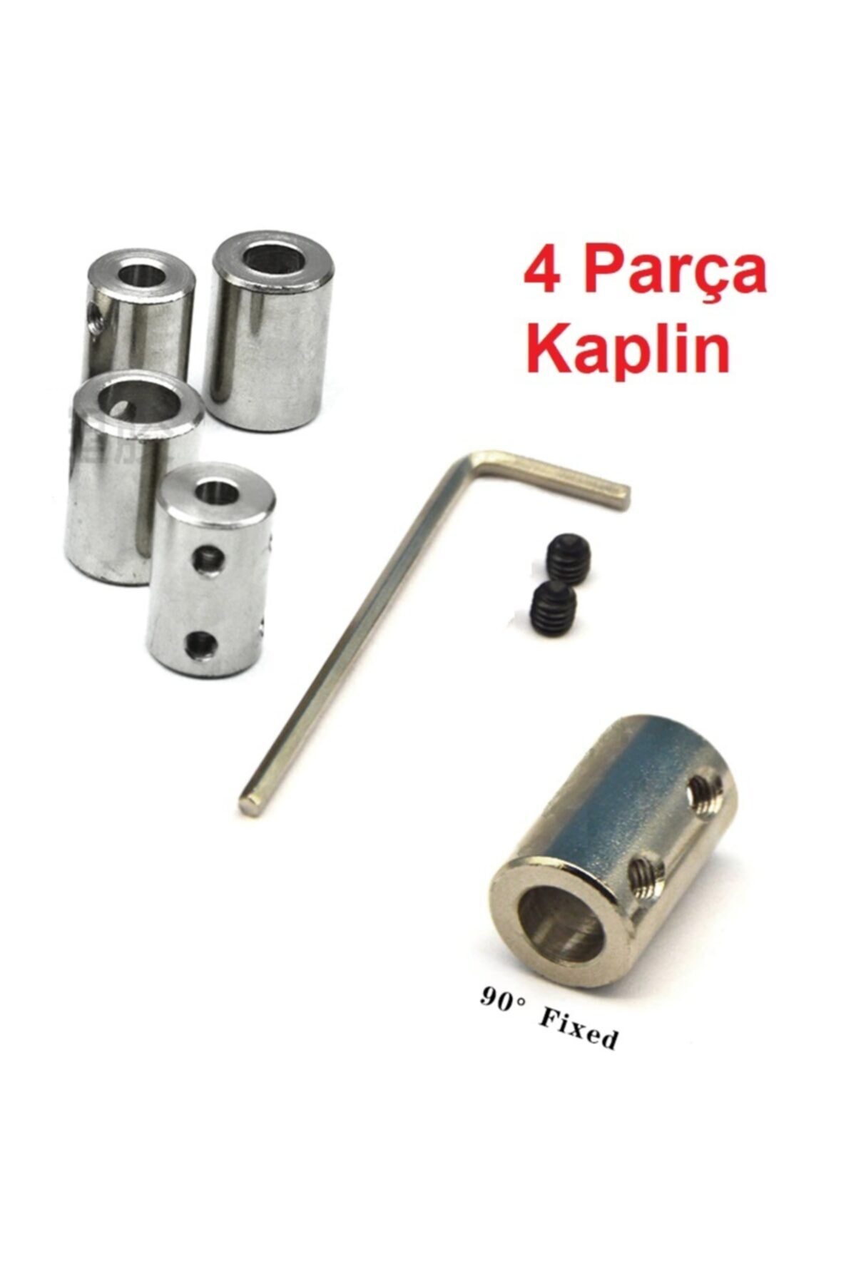 Cnc Motor Şaftı Çoğaltıcı 3mm 4mm 5mm 6mm Şaft Kaplini 4lü Bağlantı Elemanı Okul Proje Ödev Uygulama
