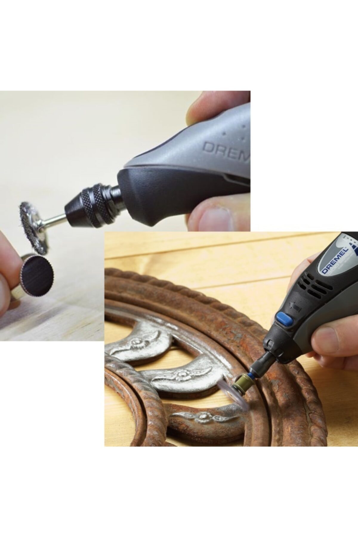 Dremel Uyumlu 9 Parça Çelik Tel Fırça Polisaj Zımparalama Pas Kir Temizleme Hazırlama Parlatma Set